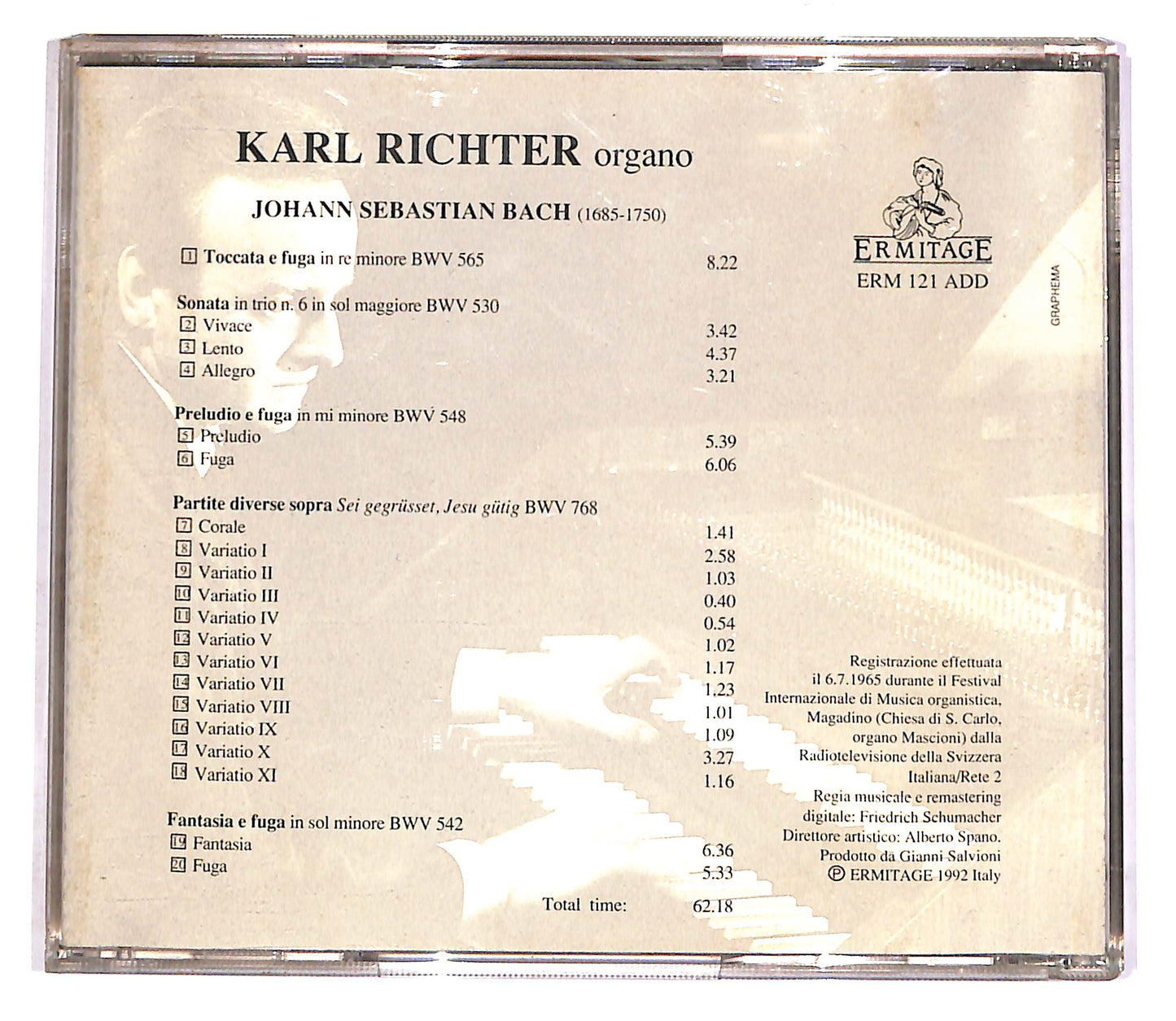 EBOND Karl Richter - Bach Organ Recital EDITORIALE CD CD052451