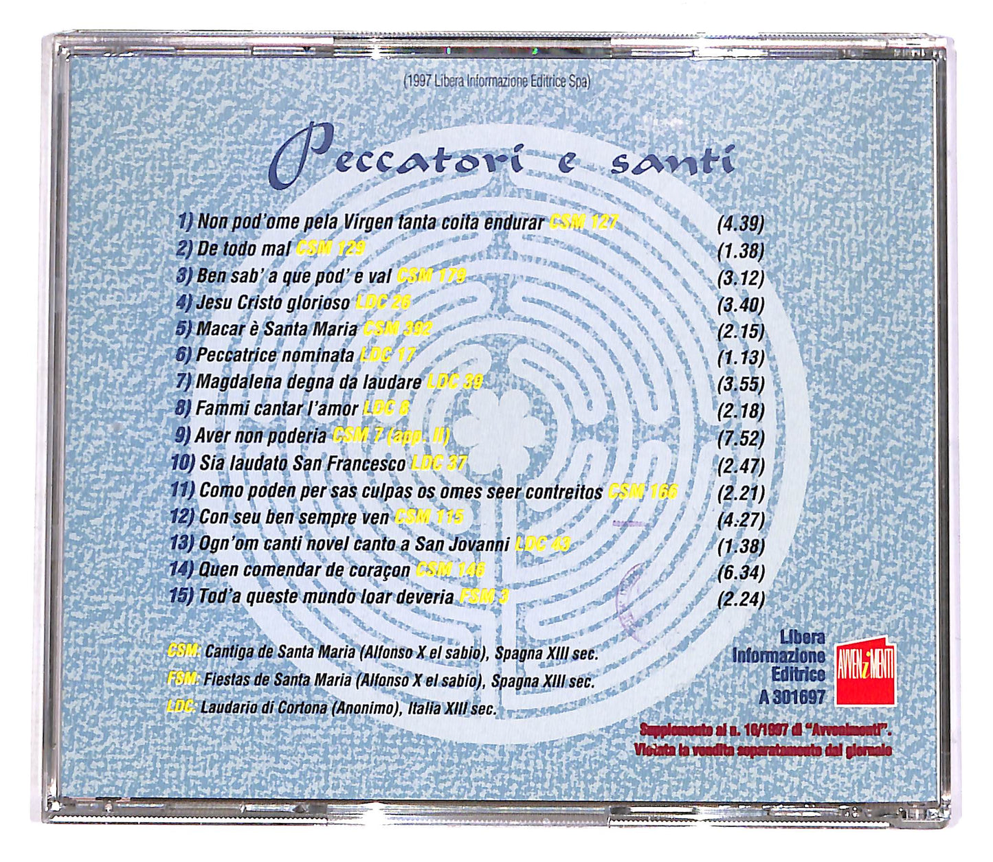 EBOND Peccatori e Santi - Chominciamento Di Gioia EDITORIALE CD CD052453