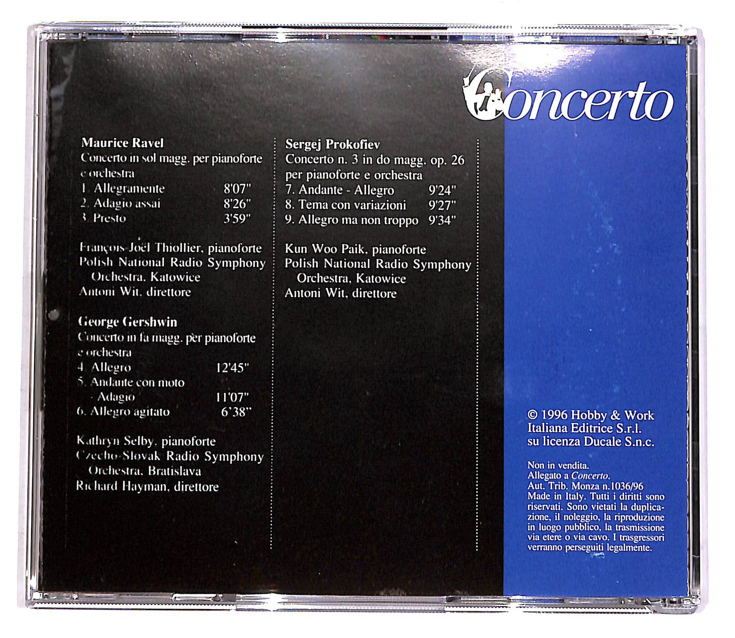 EBOND Ravel, Gershwin, Prokofiev EDITORIALE CD CD052502