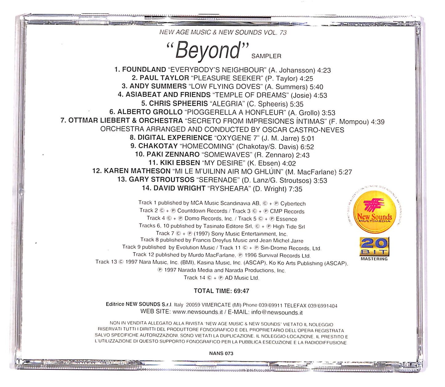 EBOND Various - Beyond EDITORIALE CD CD052606