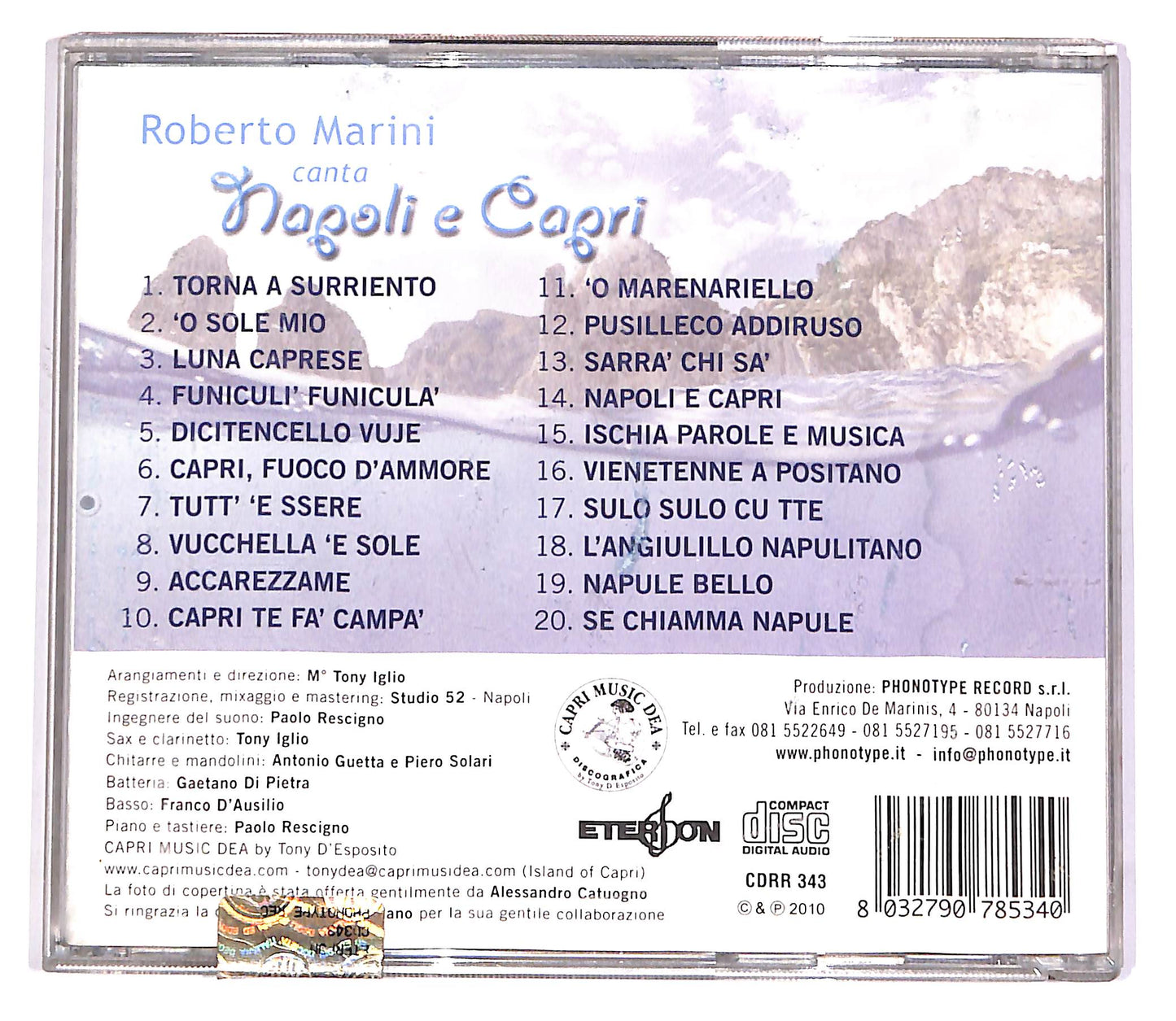 EBOND Roberto Marini - Canta Napoli E Capri CD CD052630