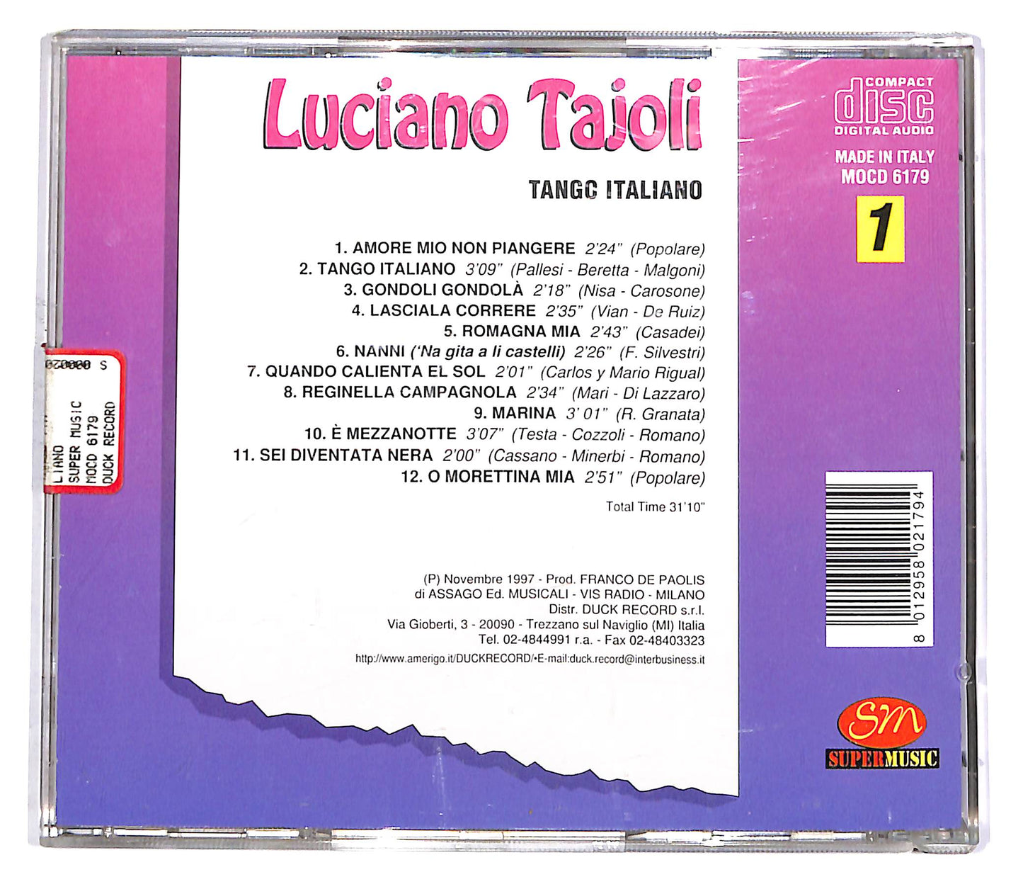 EBOND Luciano Tajoli - Tango Italiano CD CD052717