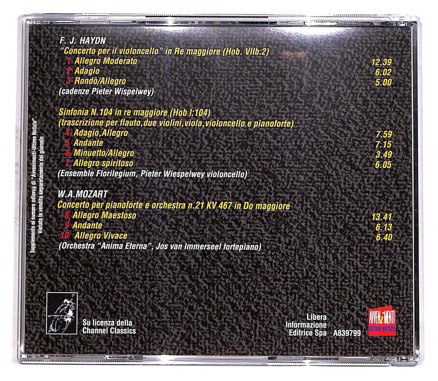EBOND E. J. Haydn - W.A. Mozart - I Grandi Del Classicismo EDITORIA CD CD052761