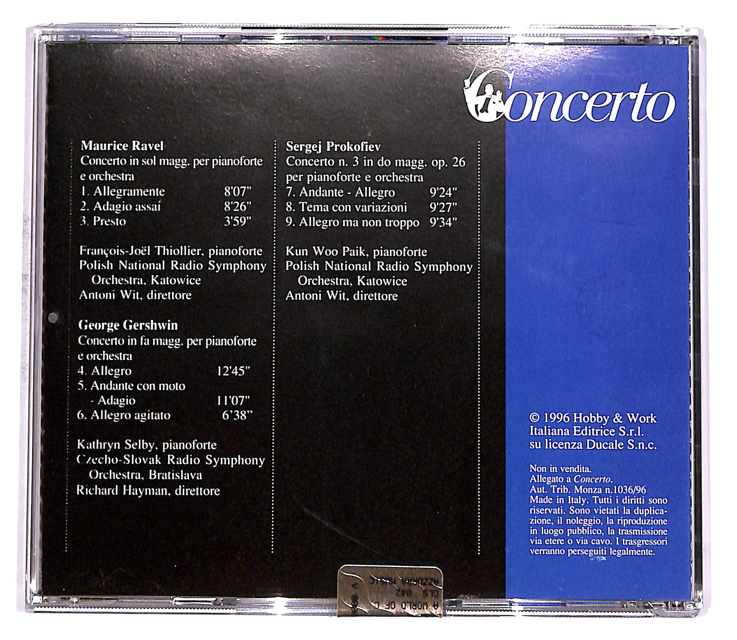 EBOND Ravel, Gershwin, Prokofiev EDITORIALE CD CD052810