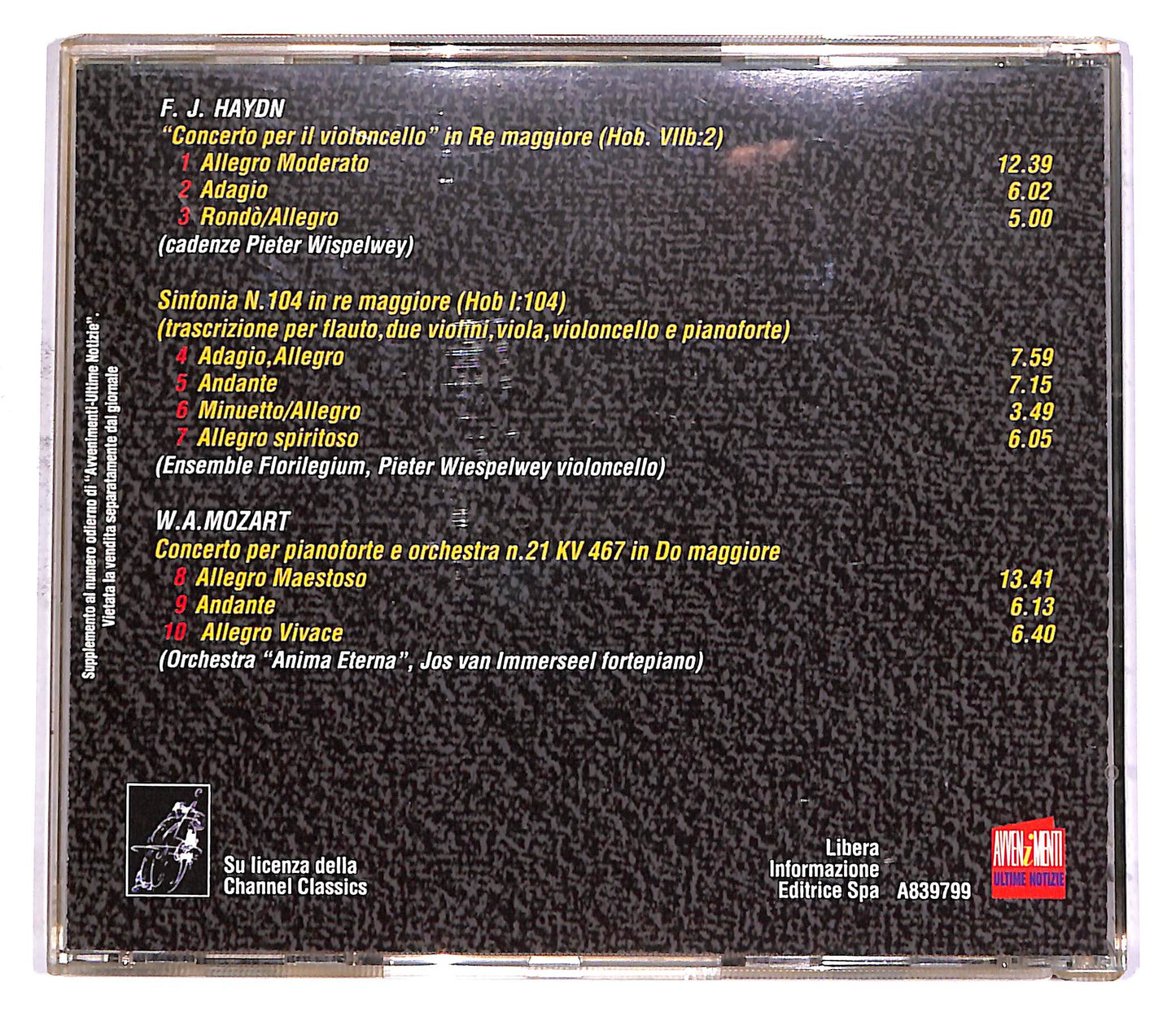 EBOND E. J. Haydn - W.A. Mozart - I Grandi Del Classicismo EDITORIA CD CD052814