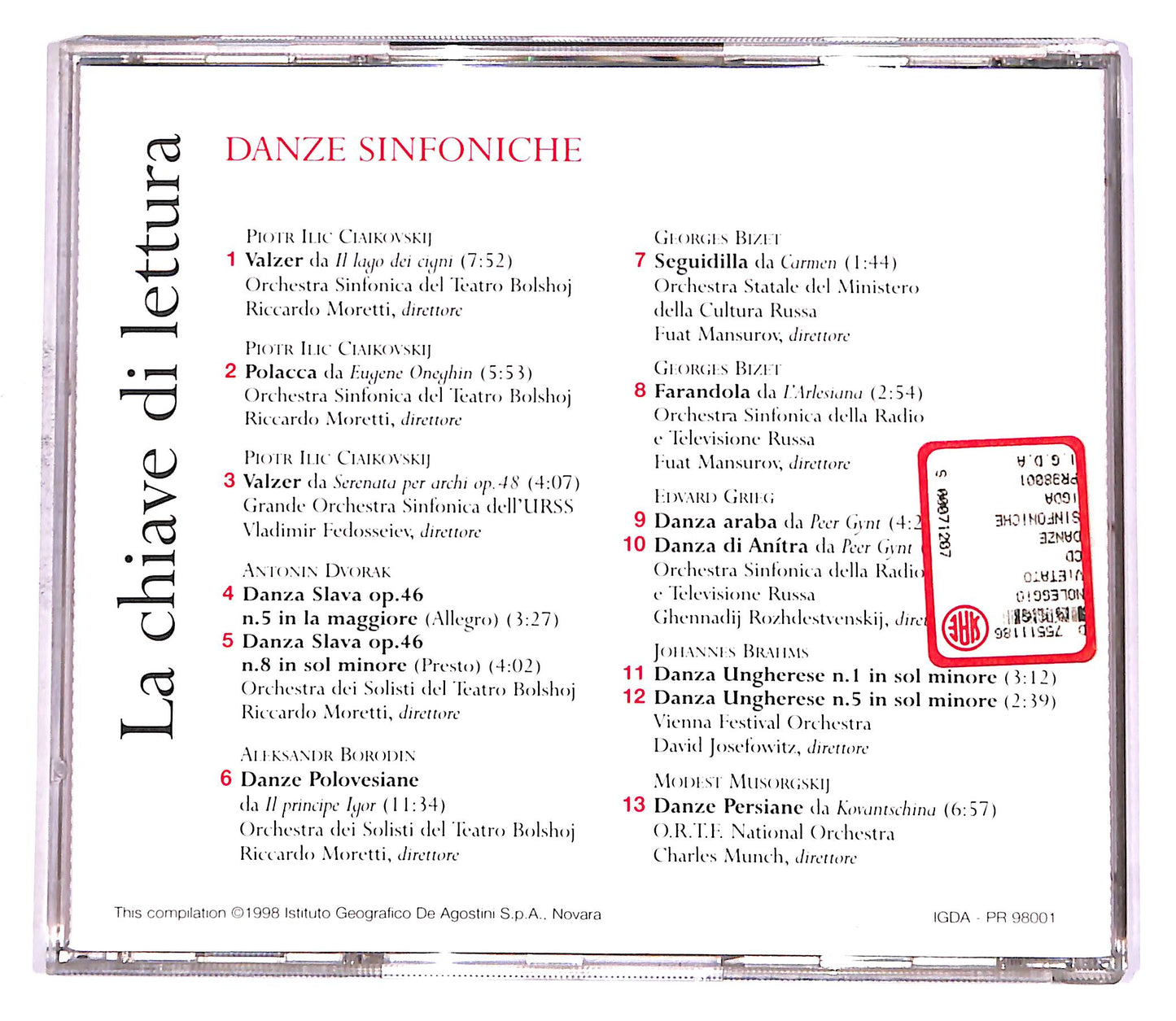 EBOND Various - La Chiave Di Lettura - Danze Sinfoniche EDITORIALE CD CD052815