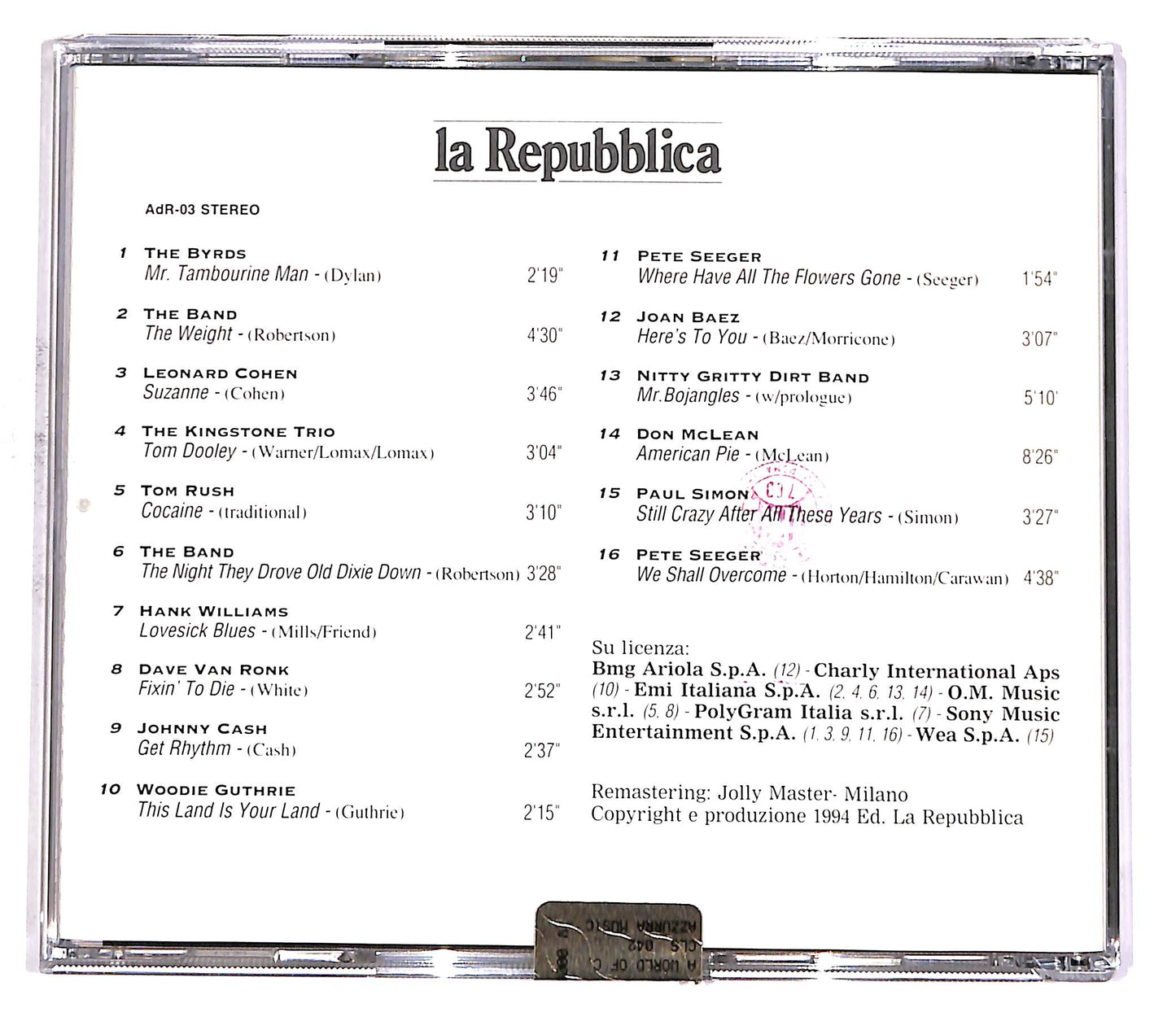 EBOND L'America Del Rock Vol.3 - Il Rock Riscopre Il Folk EDITORIALE CD CD052922