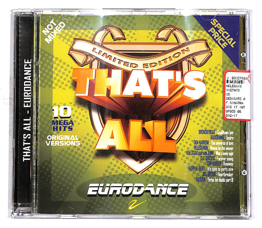 EBOND Various - That's All - Eurodance CD CD053066