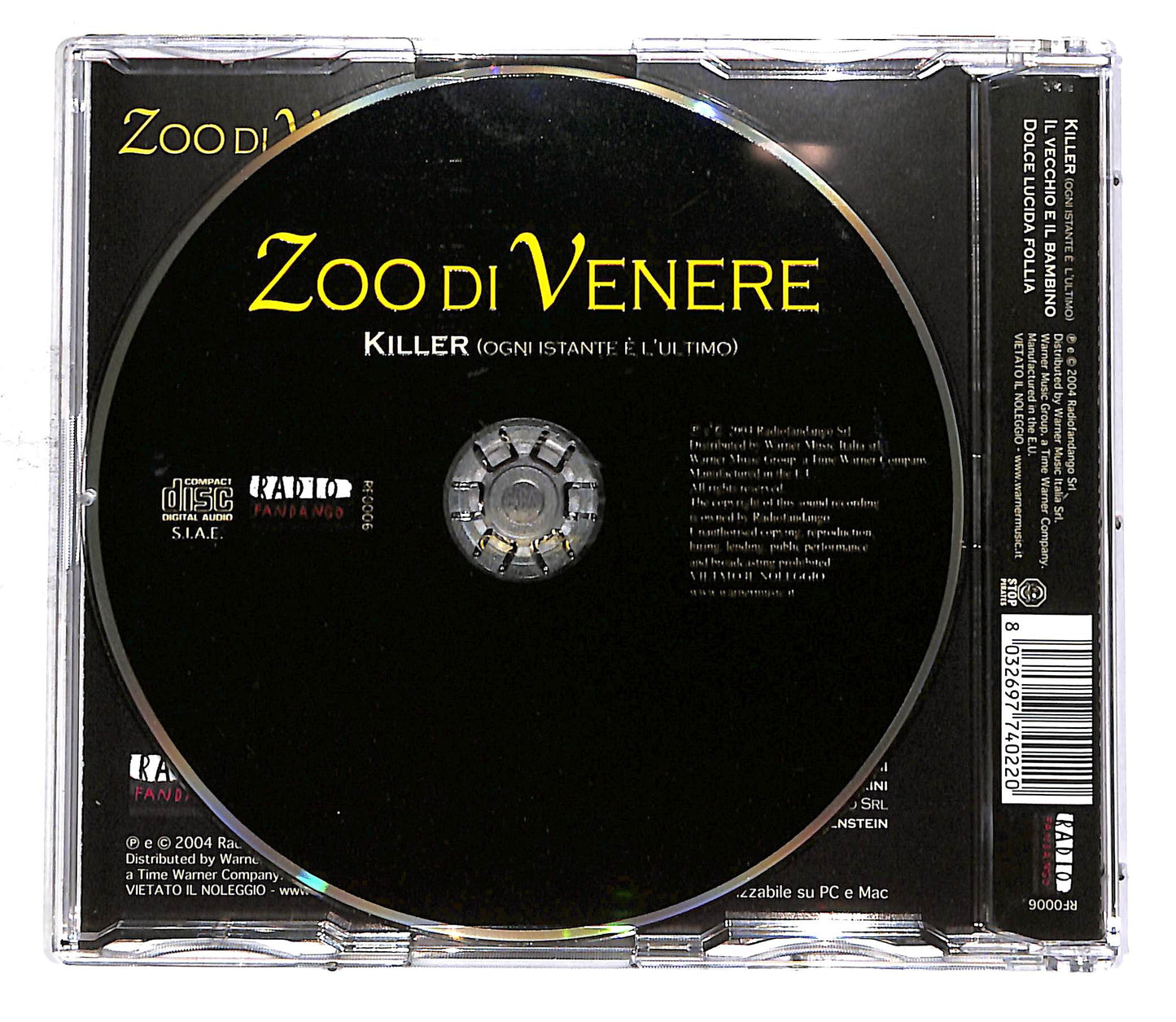 EBOND Zoo Di Venere - Killer (Ogni Istante E' L'Ultimo) CD CD053067