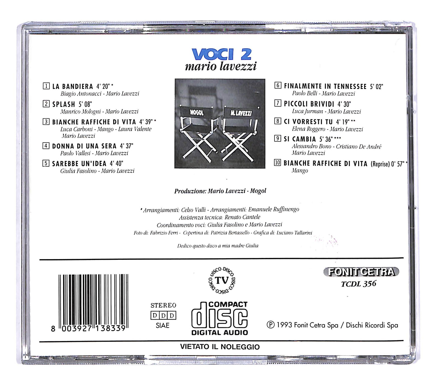 EBOND Mario Lavezzi - Voci 2 CD CD053318