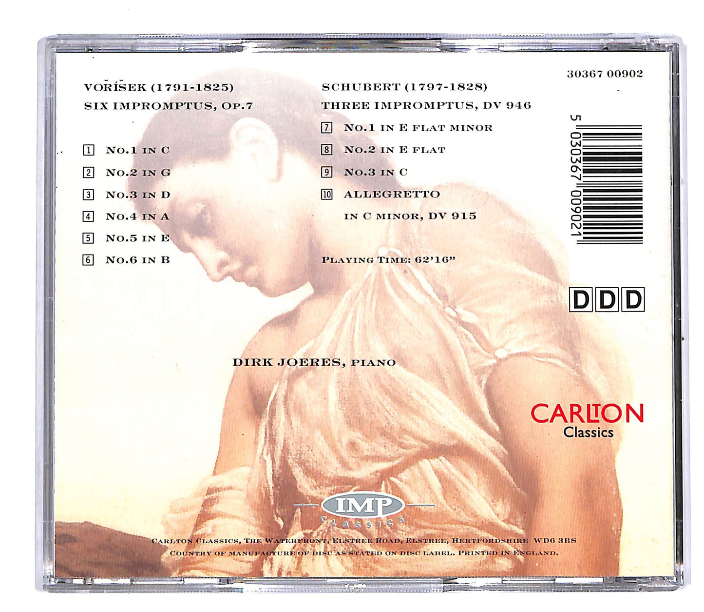 EBOND Schubert e Vorisek - Dirk Joeres CD CD053403