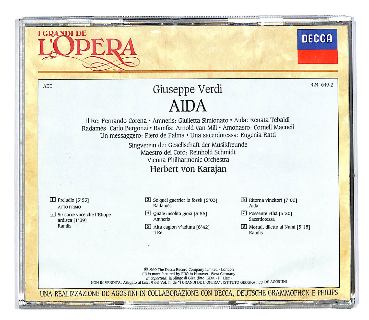EBOND Verdi - Aida ( Atto primo ) EDITORIALE CD CD053517