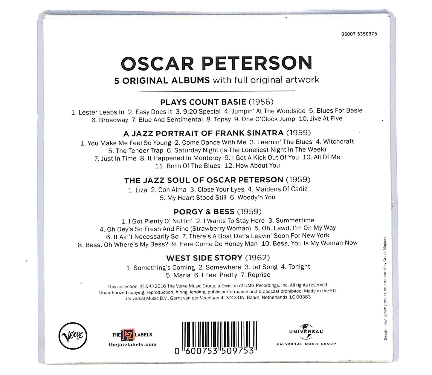 EBOND Oscar Peterson - 5 Original Albums CD CD053518