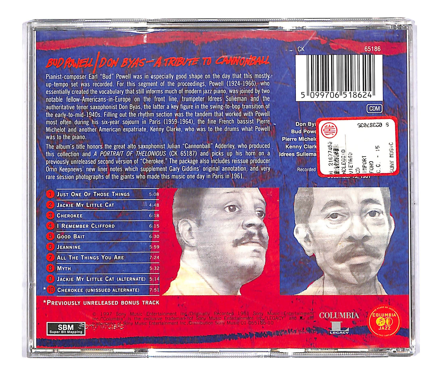 EBOND Don Byas Bud Powell - A Tribute To Cannonball CD CD053605