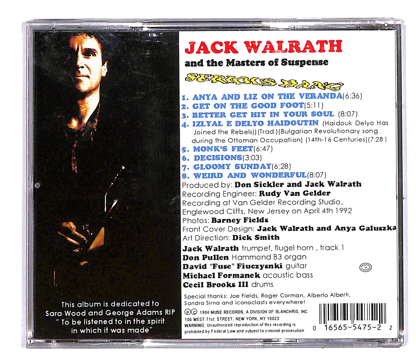 EBOND Jack Walrath e The Masters Of Suspense - Serious Hang CD CD053646