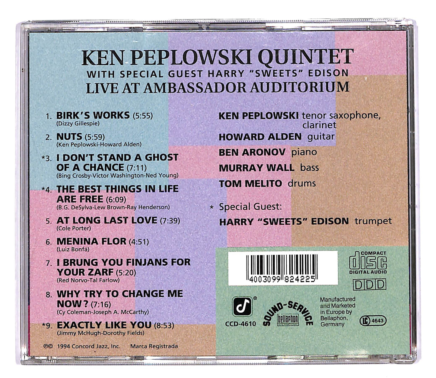 EBOND The Ken Peplowski Quintet - Live At Ambassador Auditorium CD CD053662