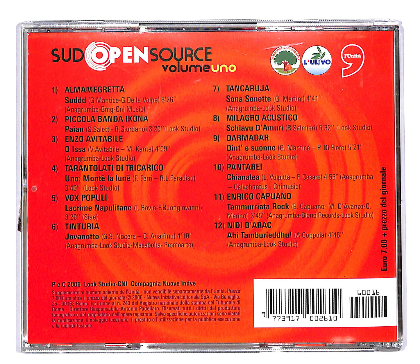 EBOND Various - Sud Open Source - Volume Uno EDITORIALE CD CD053954