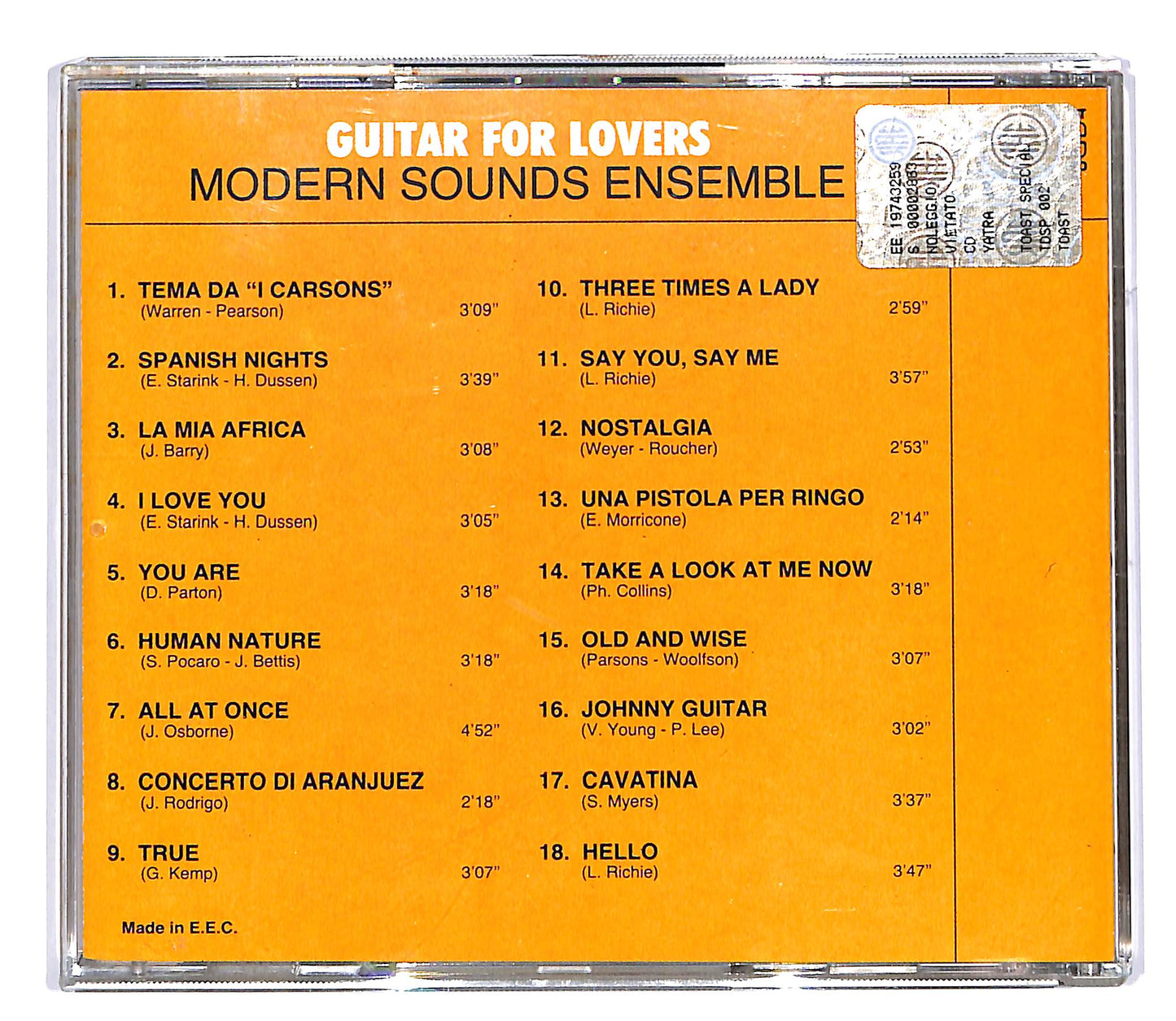 EBOND Modern Sounds Ensemble - Guitar For Lovers CD CD054106