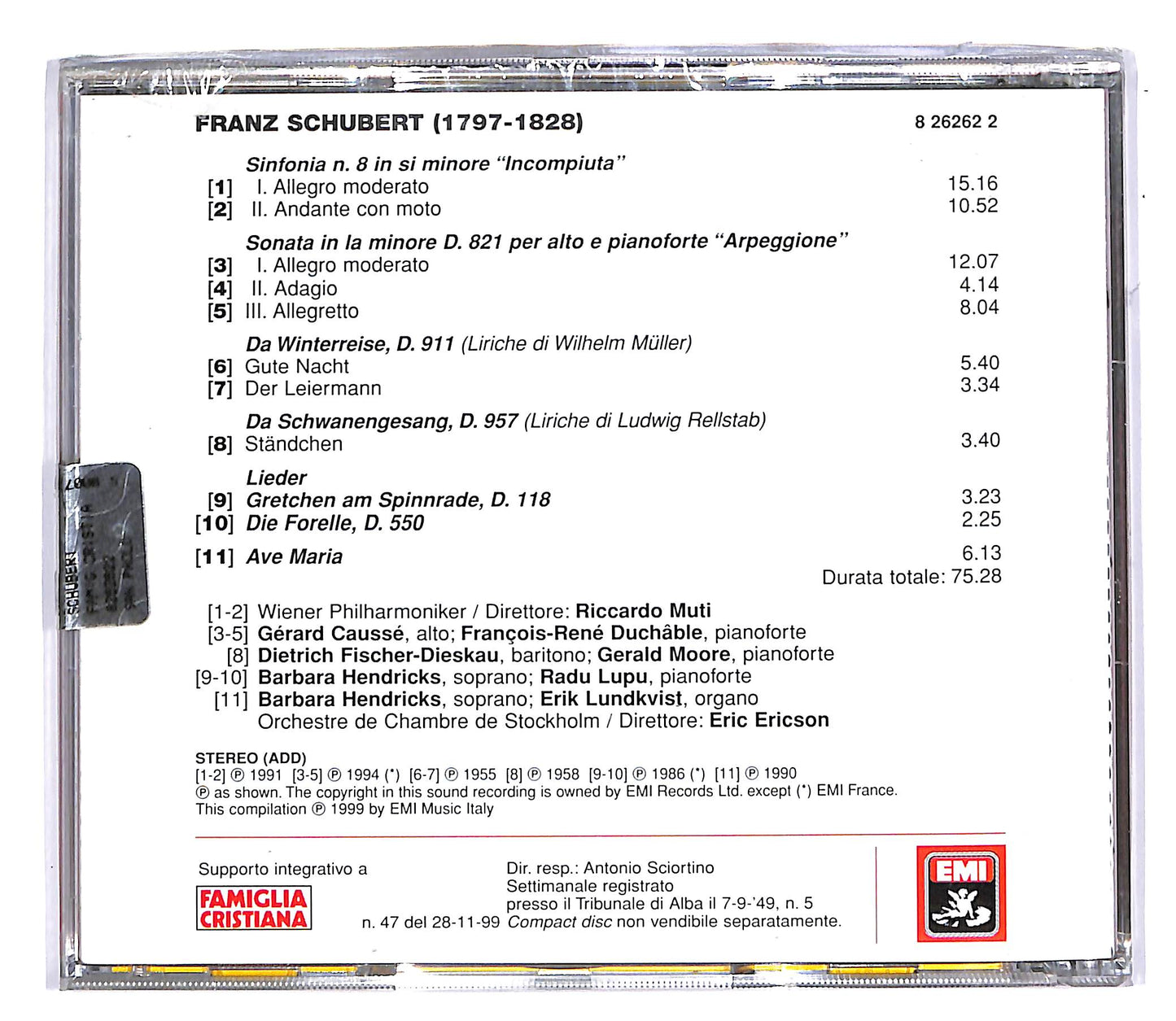 EBOND I Grandi Concerti - Franz Schubert EDITORIALE CD CD054125