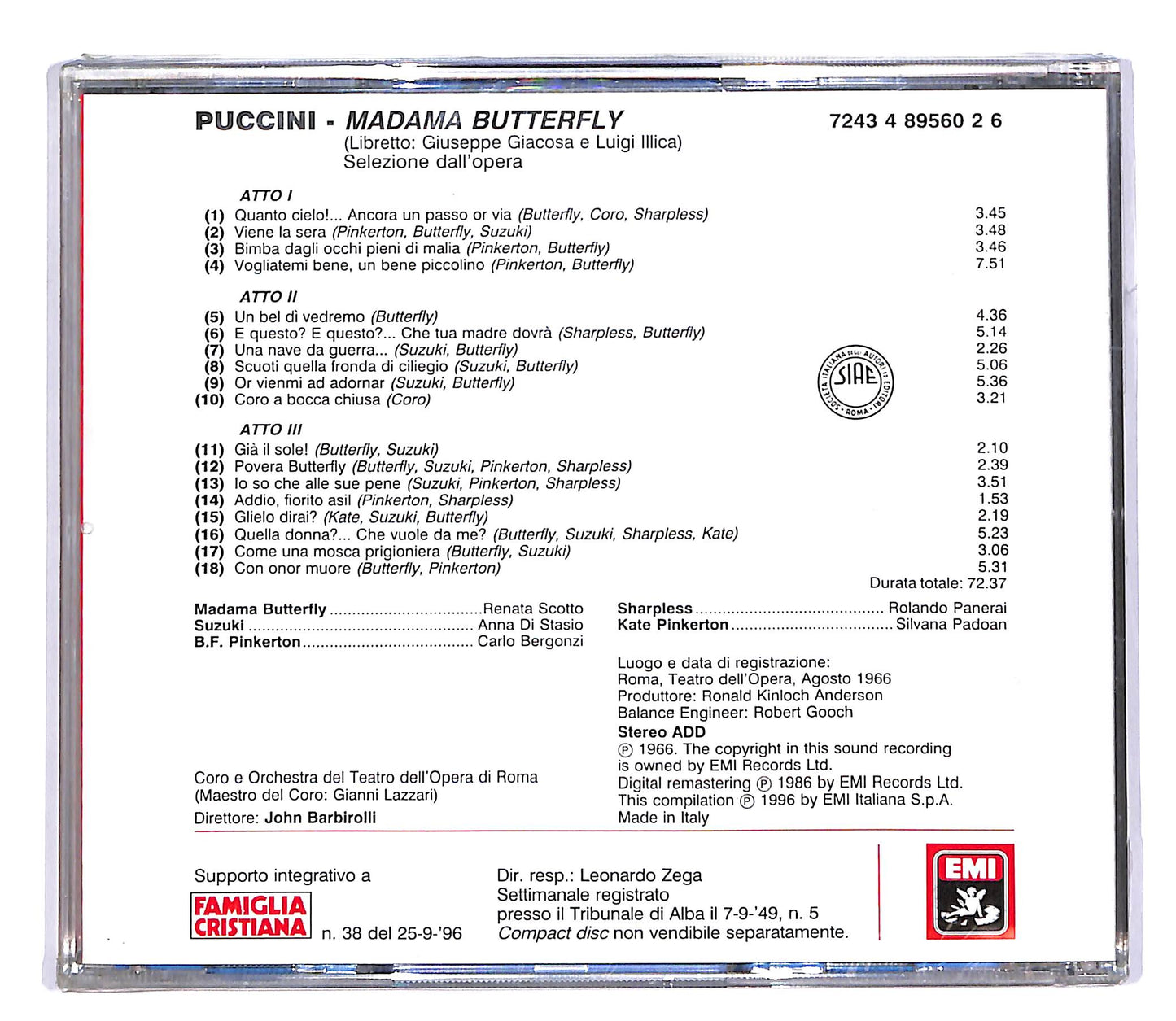 EBOND Puccini - Madama Butterfly EDITORIALE CD CD054145