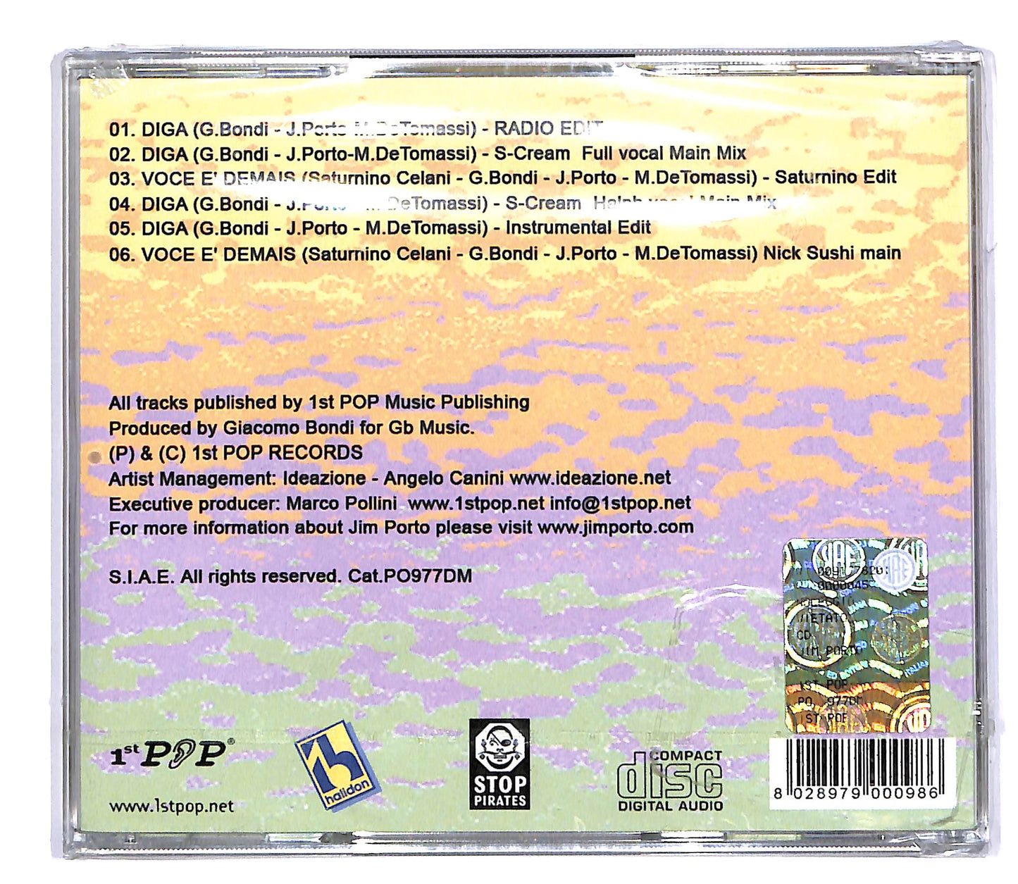 EBOND Jim Porto - Diga CD CD054157