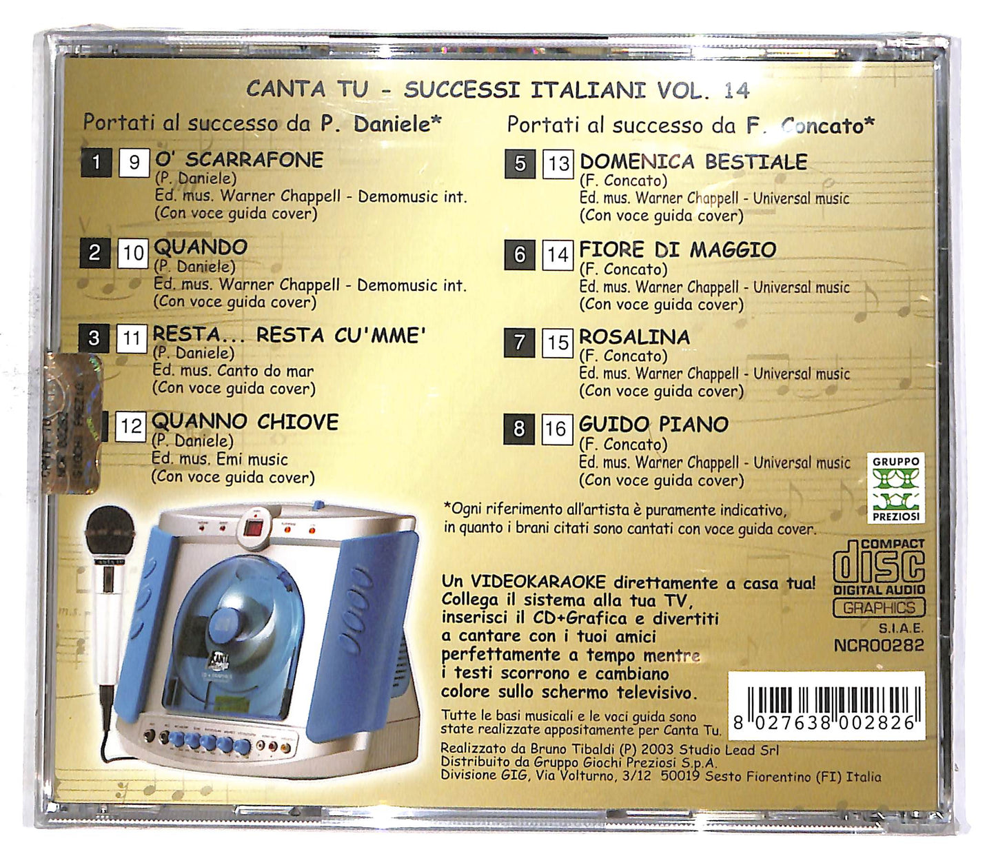 EBOND Canta Tu - Successi Italiani Volume 14 CD CD054315