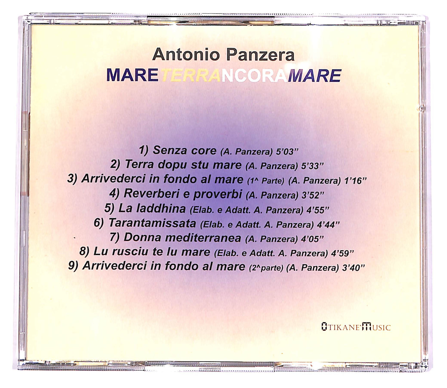 EBOND Antonio Panzera - Mare Terra Ncora Mare EDITORIALE CD CD054533