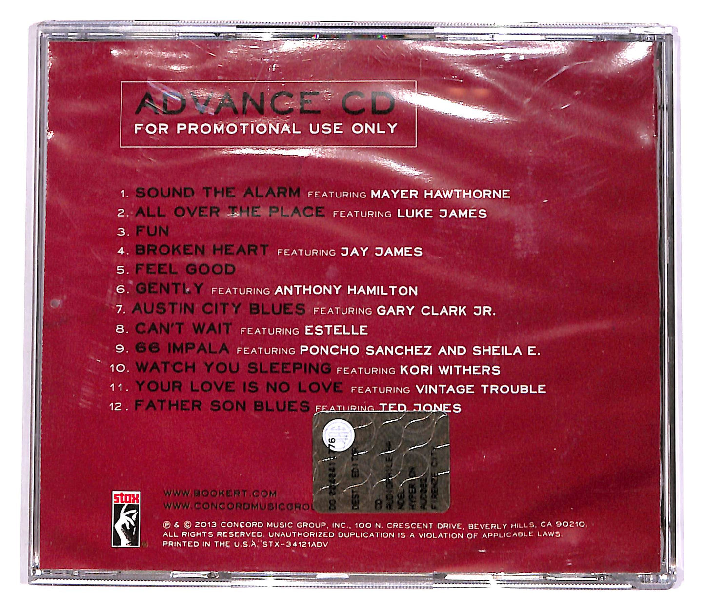 EBOND Booker T - Sound The Alarm PROMO CD CD054538