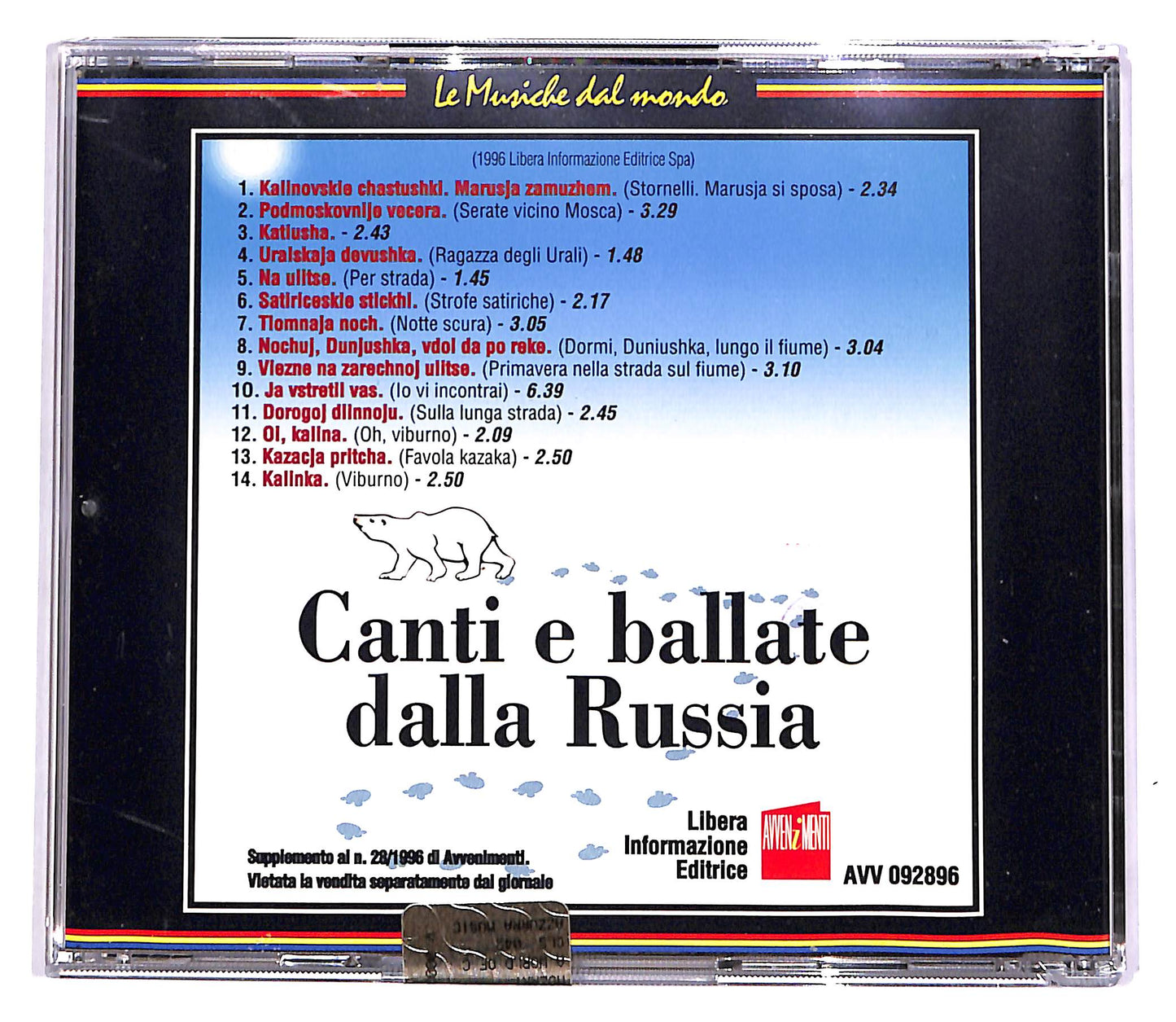 EBOND Various - Canti E Ballate Dalla Russia EDITORIALE CD CD054546