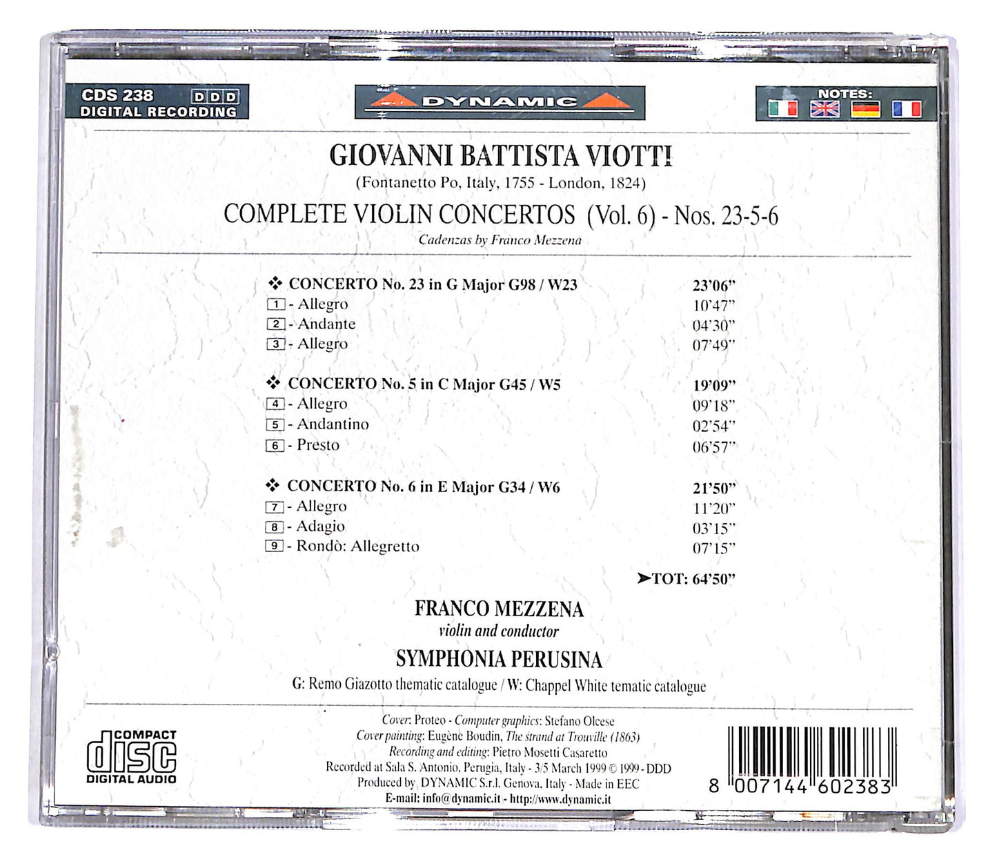 EBOND G. B. Viotti - Complete Violin Concertos (Vol.6) - Nos. 23-5-6 CD CD054819