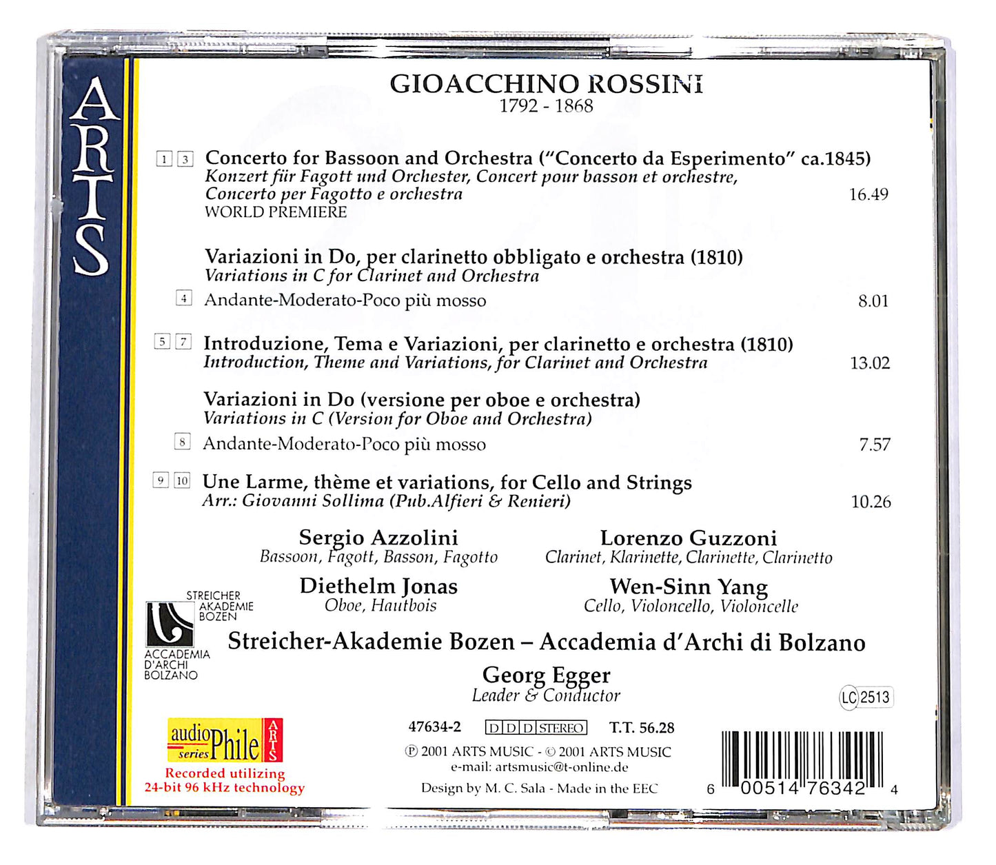 EBOND G. Rossini - Concerto For Bassoon And Orchestra, etc. CD CD054841