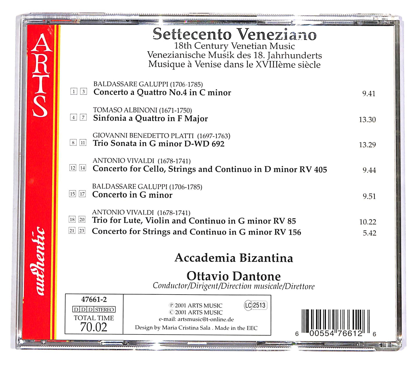 EBOND Settecento Veneziano - Galuppi - Albinoni - Platti - Vivaldi CD CD054842