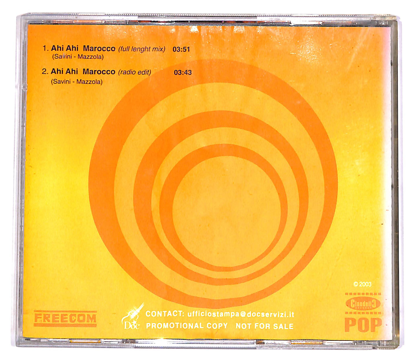 EBOND Alfio Prinz - Ahi Ahi Marocco EDITORIALE CD CD054903