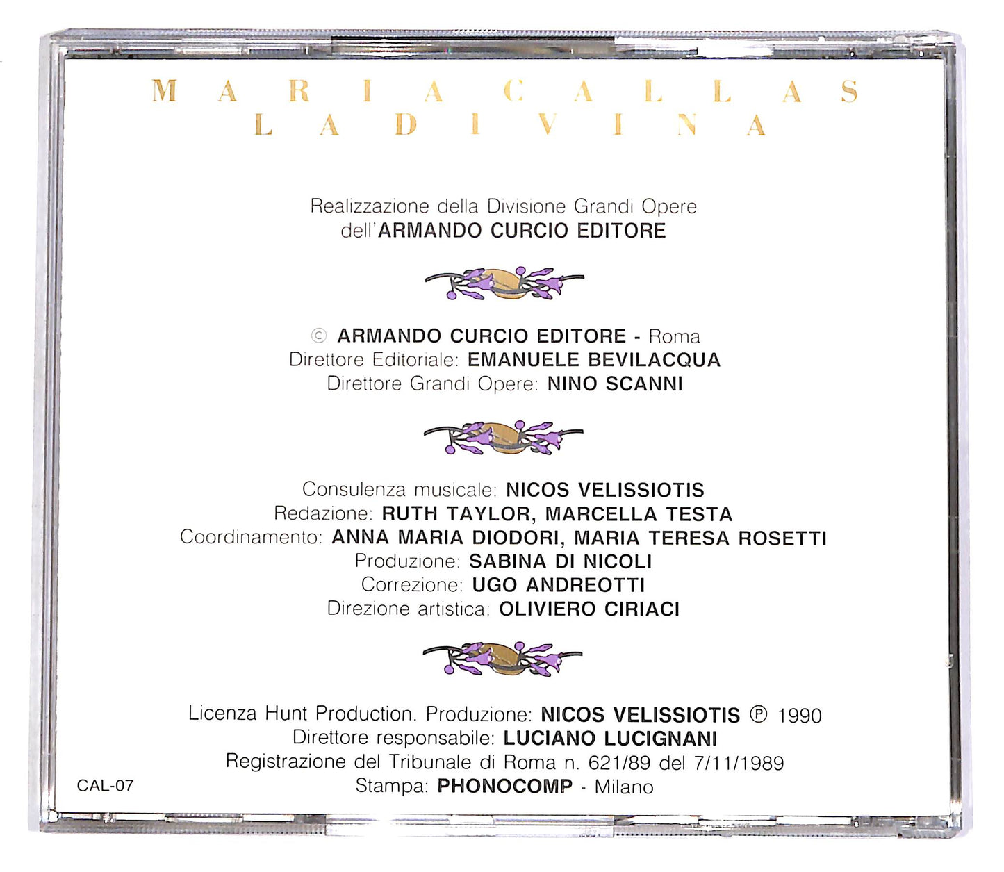 EBOND Maria Callas La Divina Vol.7 - Una Nuova Vocalita EDITORIALE CD CD055016