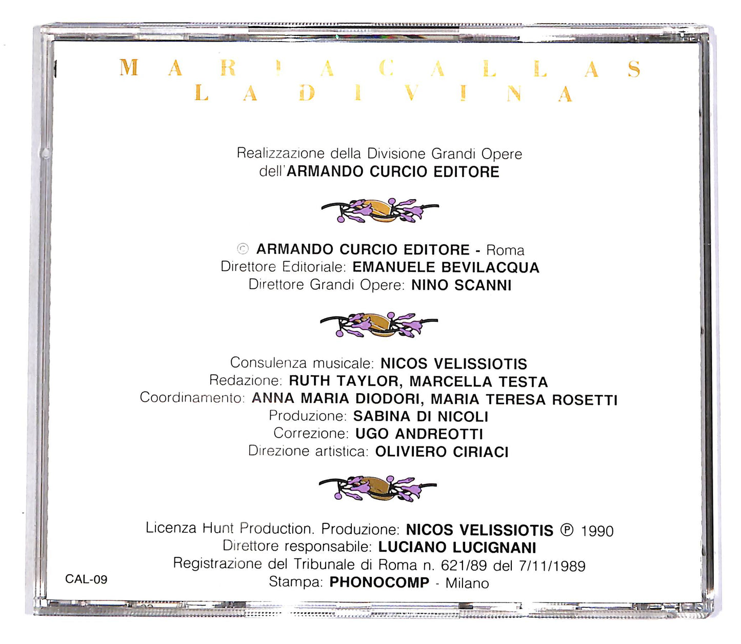 EBOND Maria Callas La Divina Vol.9 - Duetti D'Odio EDITORIALE CD CD055018