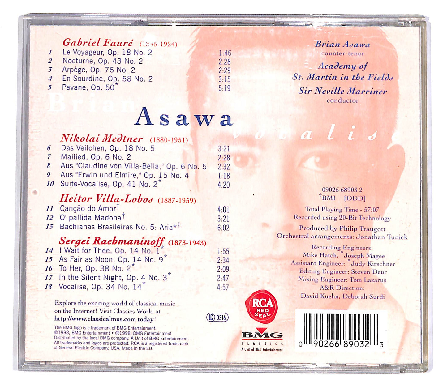 EBOND Brian Asawa - Vocalise - Academy Of St. Martin In The Fields CD CD055023
