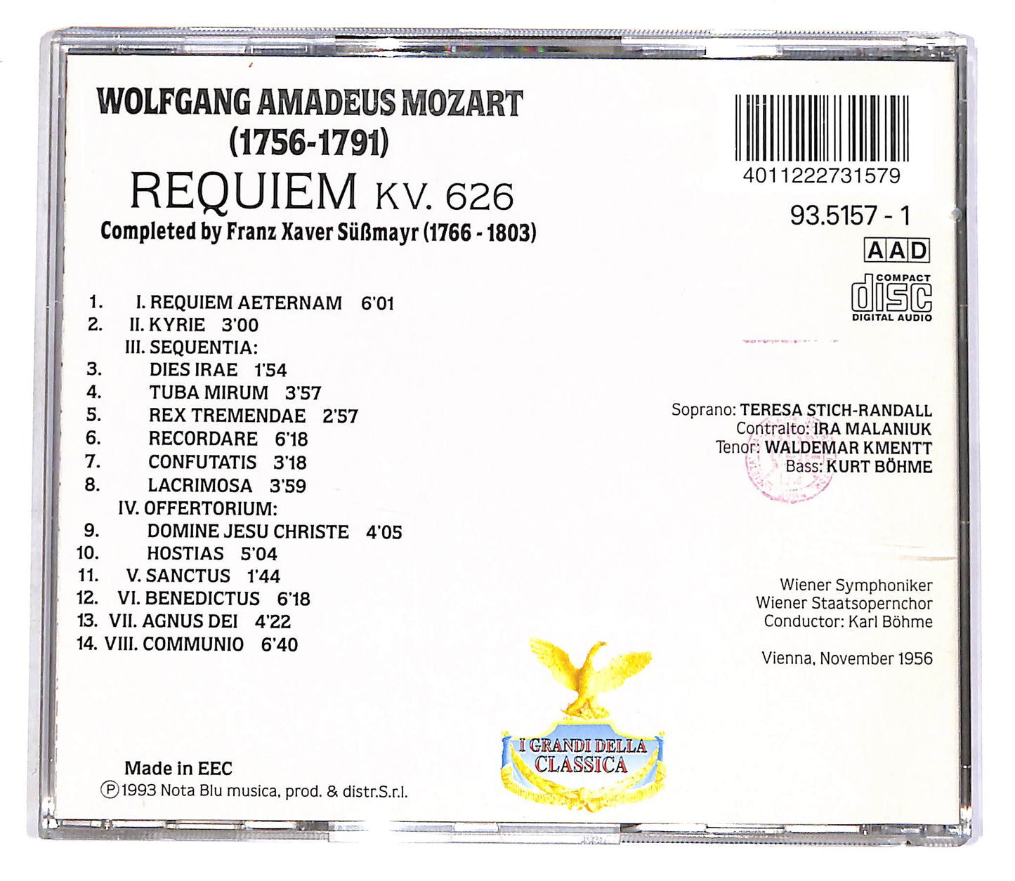 EBOND W.A. Mozart - Requiem K.626 CD CD055046