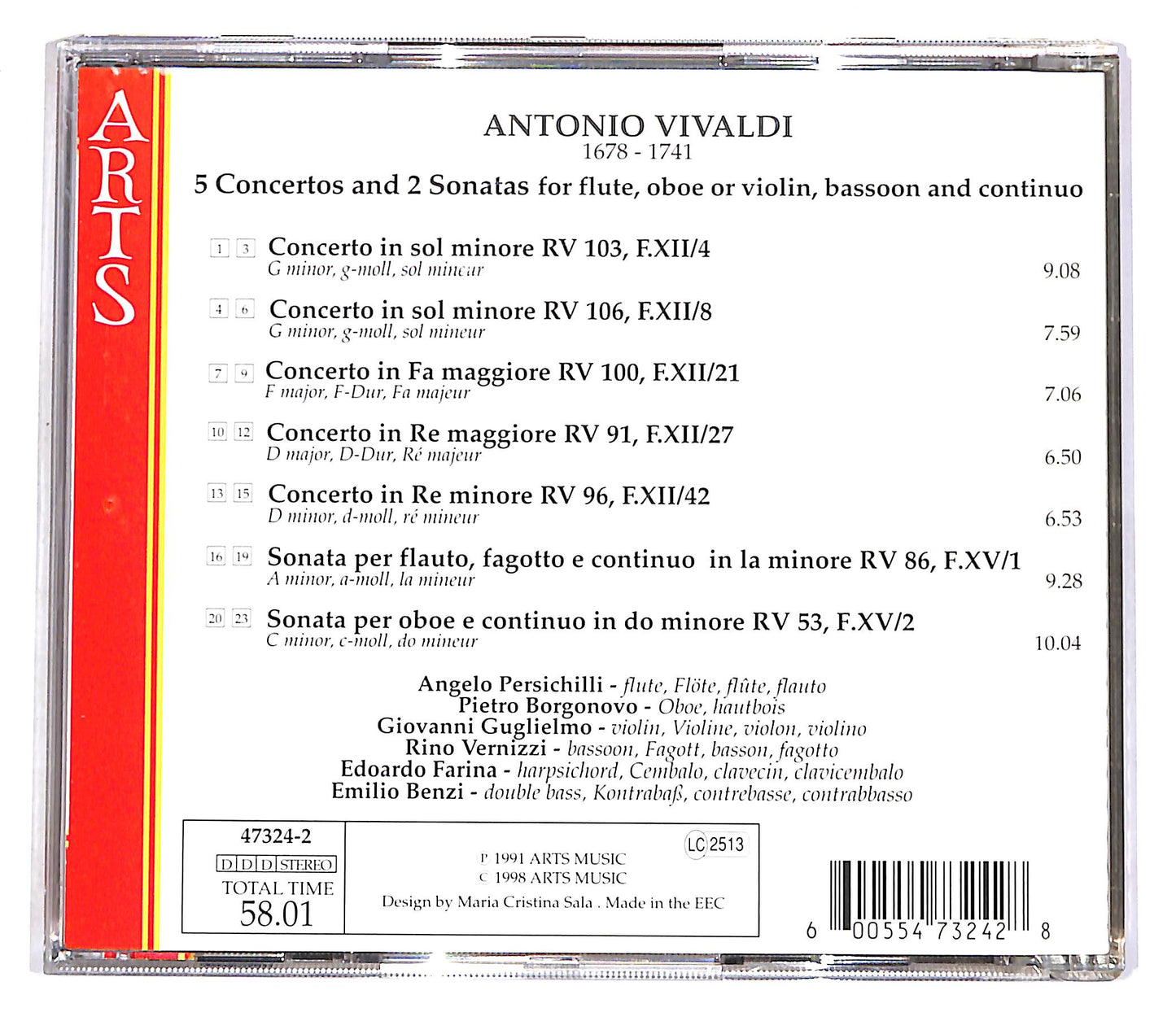 EBOND Vivaldi - 5 Concertos And 2 Sonatas - Persichilli, Borgonovo CD CD055048