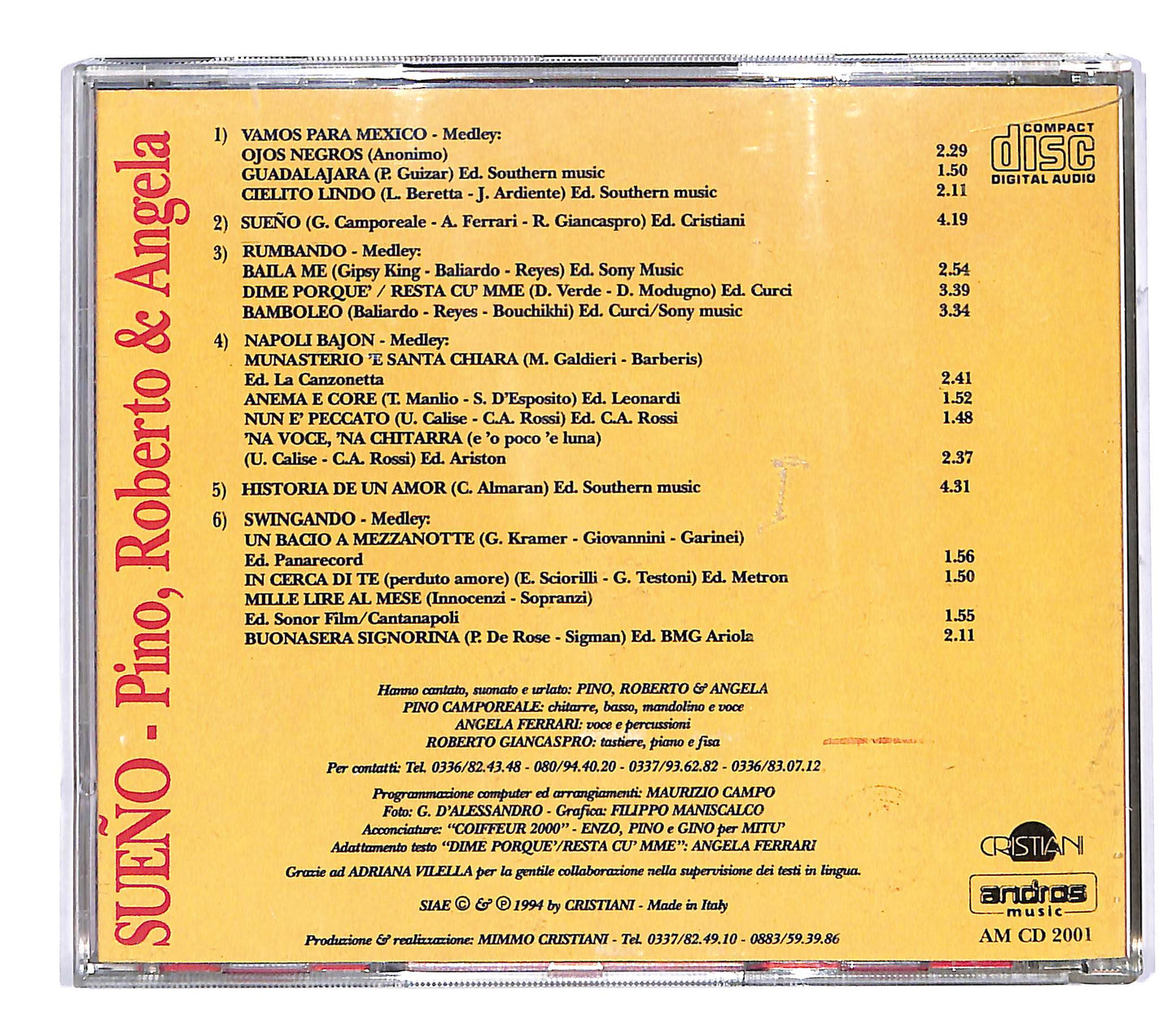 EBOND Pino Roberto e Angela - Sueno CD CD055139