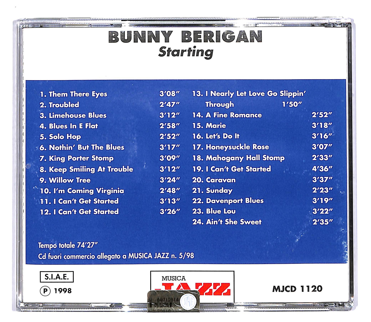 EBOND Bunny Berigan - Starting CD CD055445