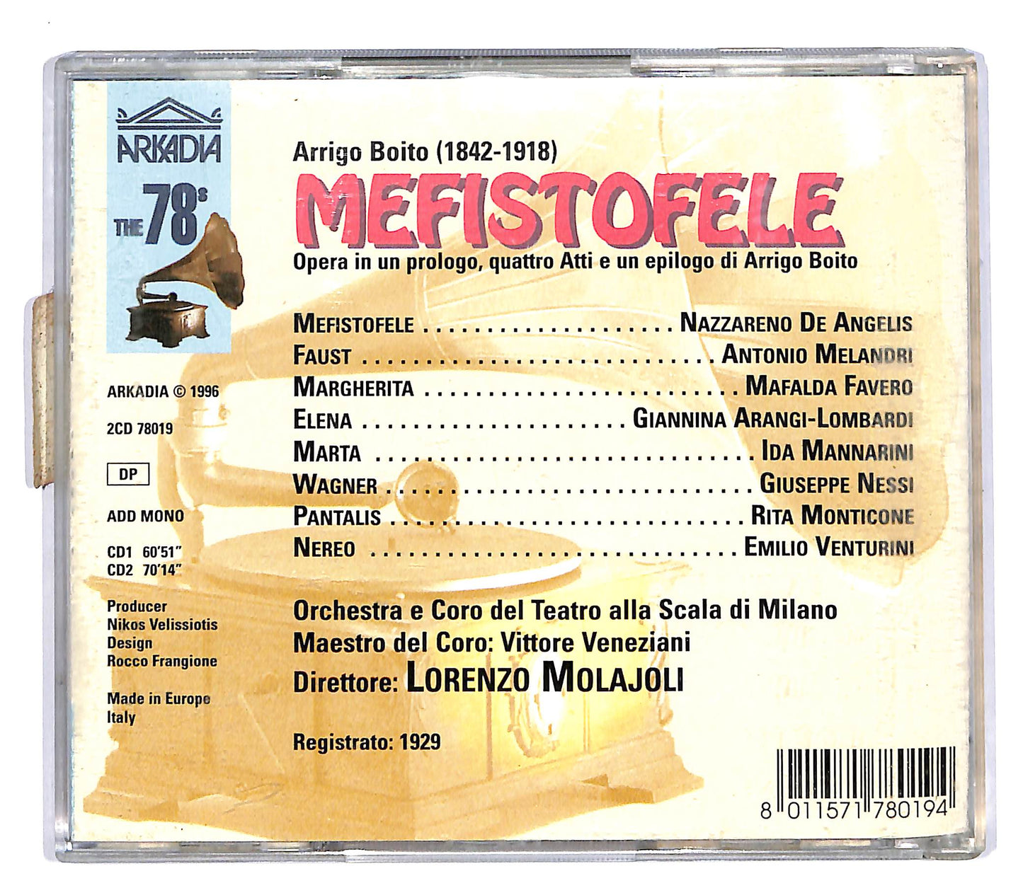 EBOND Various - A. Boito Mefistofele Teatro alla Scala CD CD055508