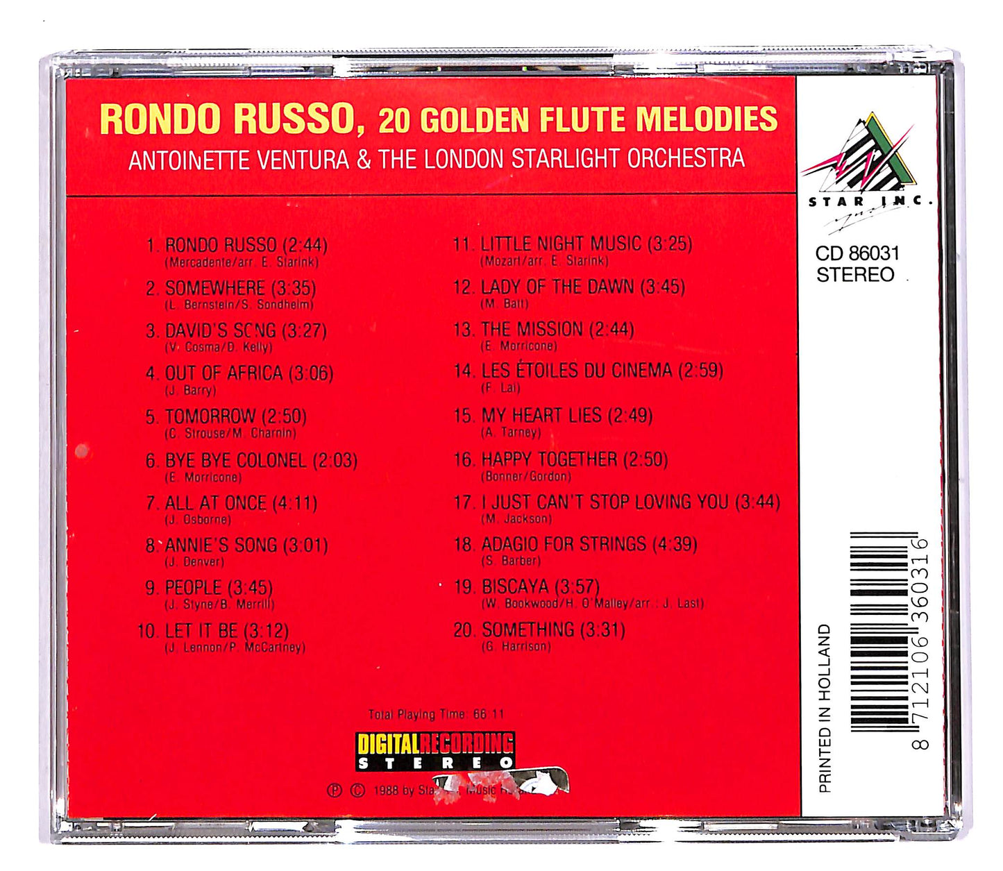 EBOND Rondo Russo - 20 Golden Flute Melodies CD CD055549