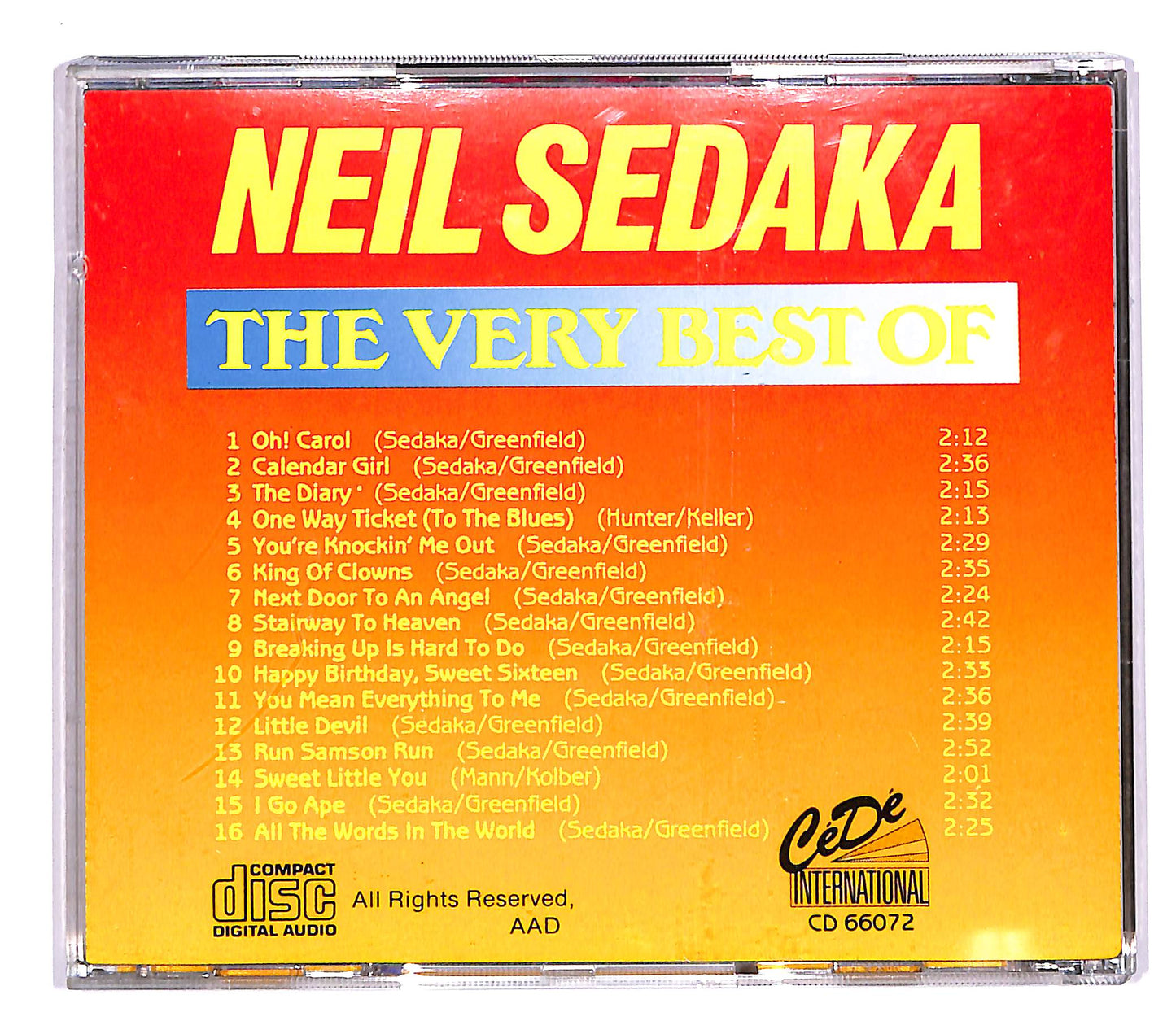 EBOND Neil Sedaka - The Very Best Of CD CD055622