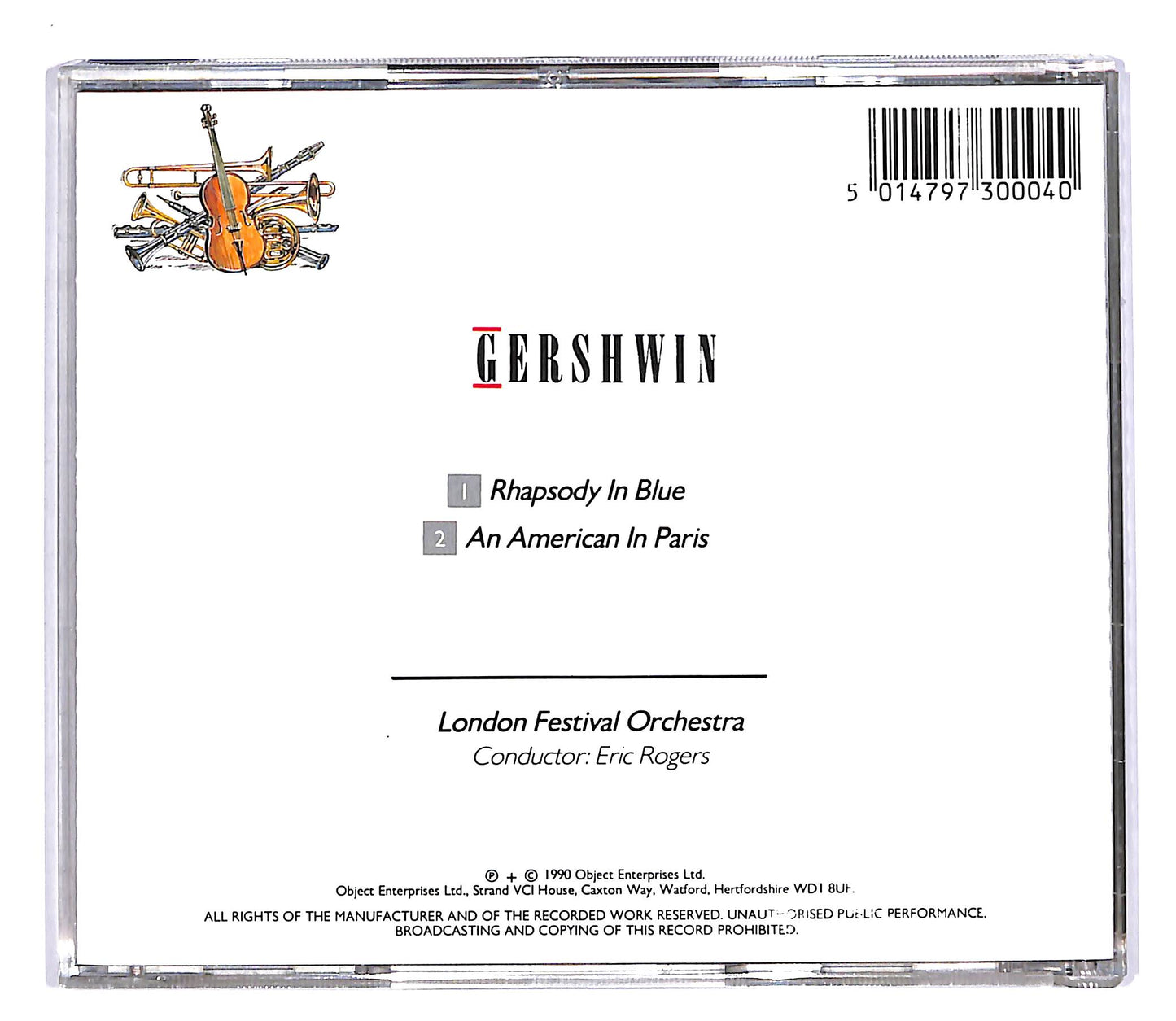 EBOND Gershwin - Rhapsody In Blue CD CD055654