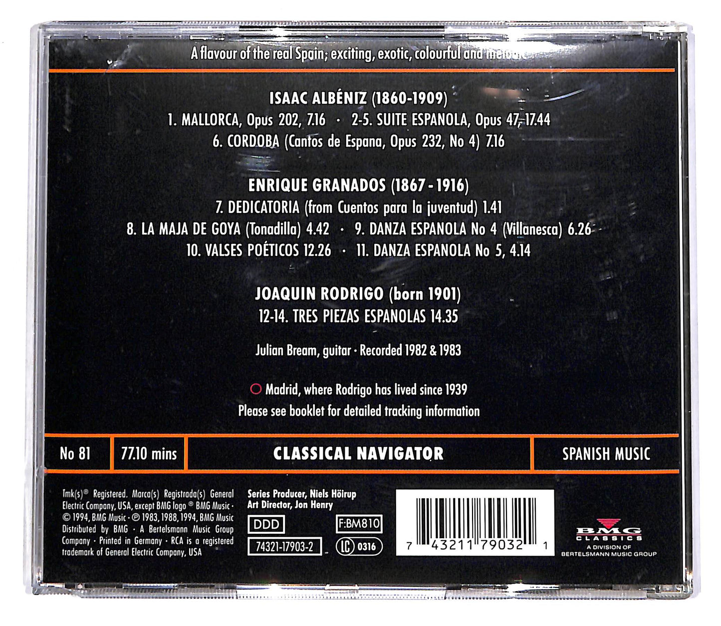 EBOND Albeniz, Granados, Rodrigo - Spanish Guitar Music CD CD055728