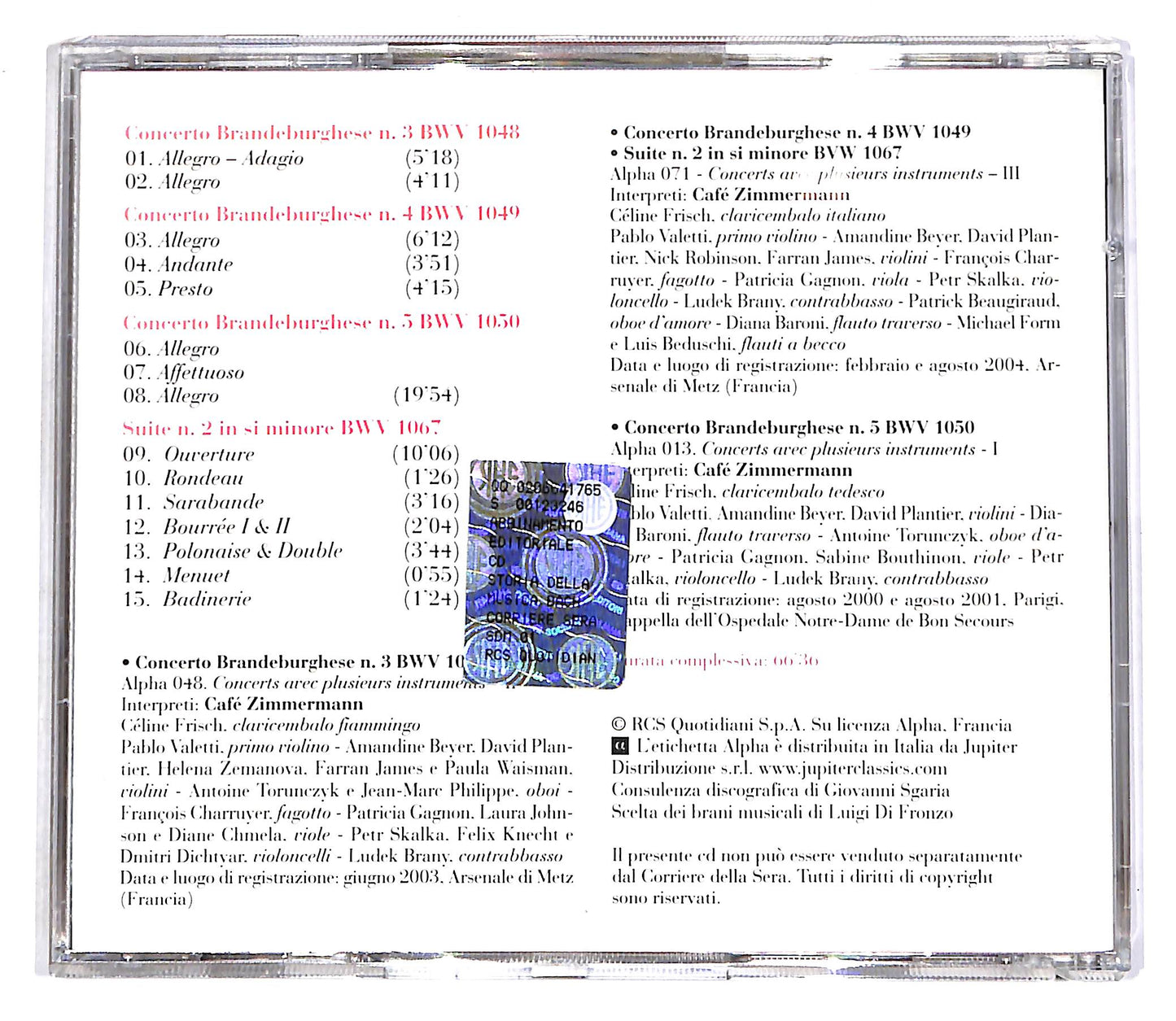 EBOND Johann Sebastian Bach EDITORIALE CD CD055737