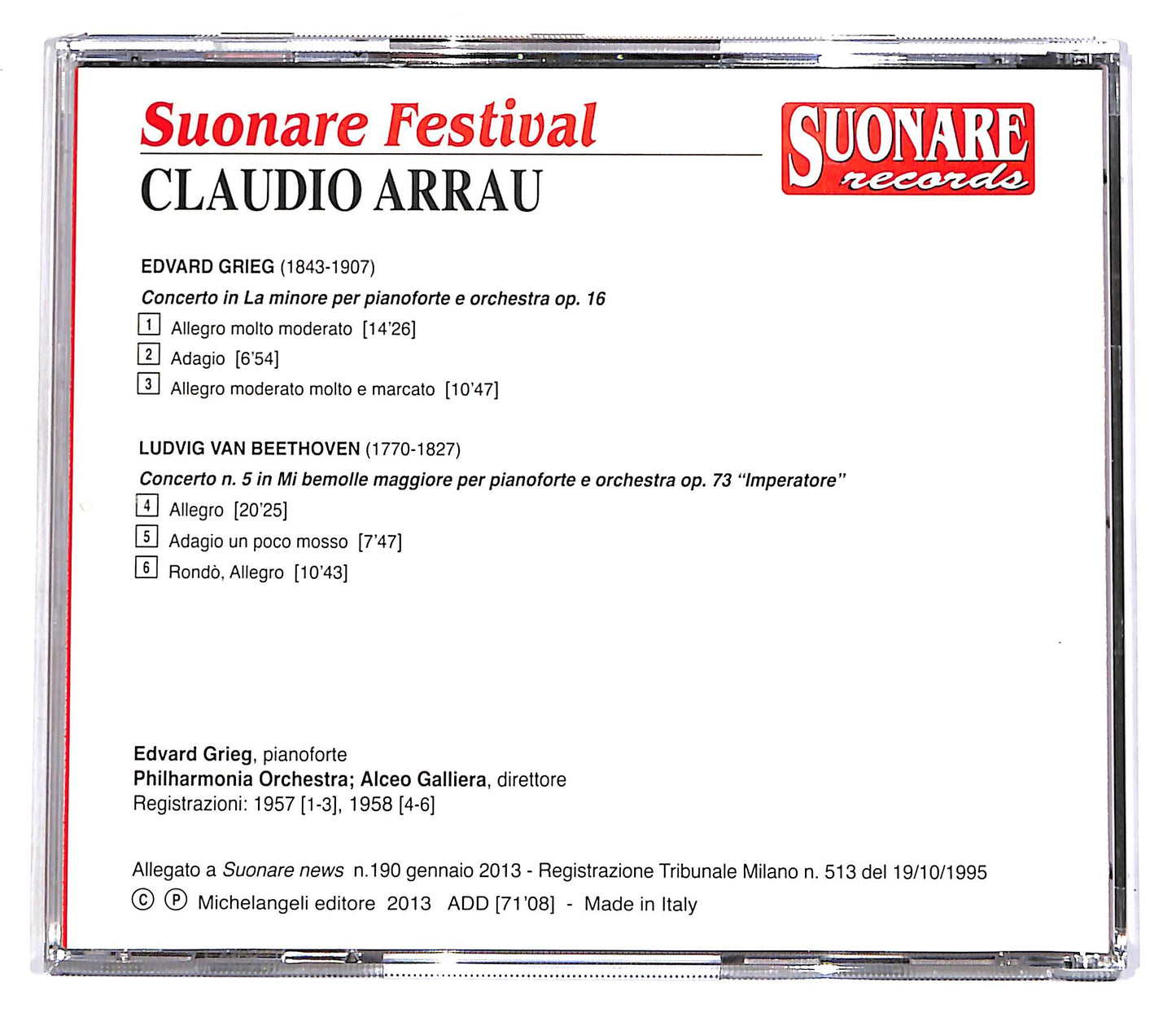EBOND Claudio Arrau - Claudio Arrau EDITORIALE CD CD055738