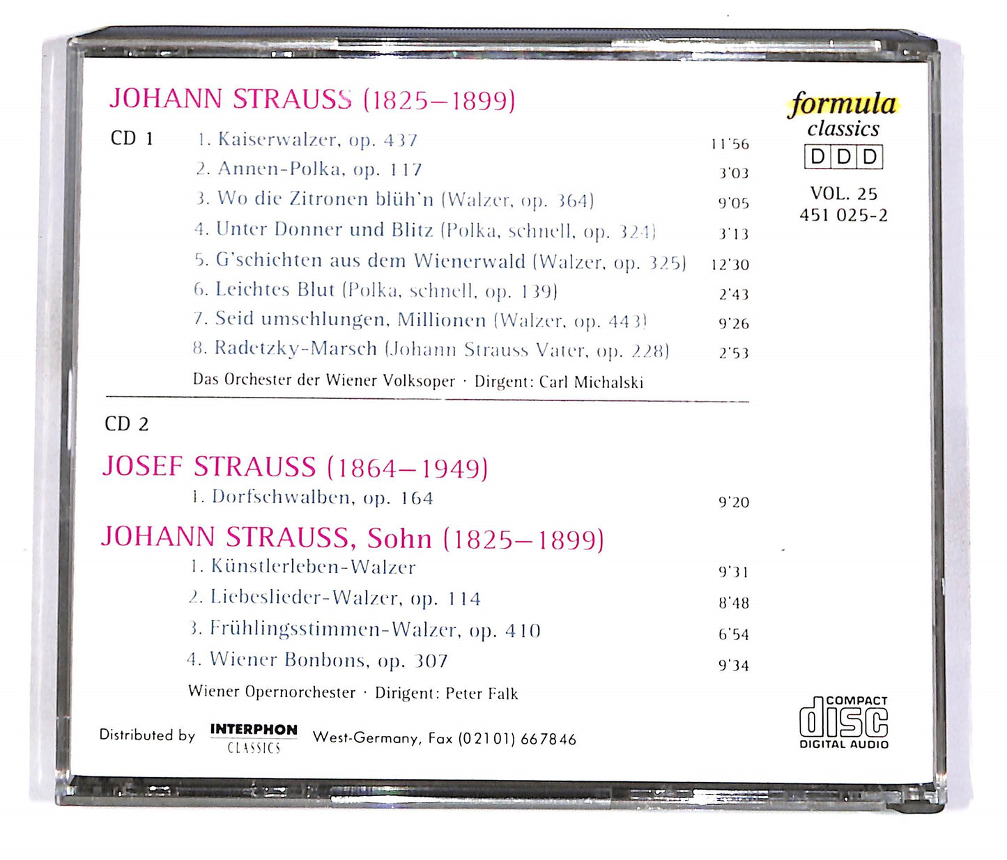EBOND Johann Strauss - Wiener Walzer (2 dischi) EDITORIALE CD CD055823