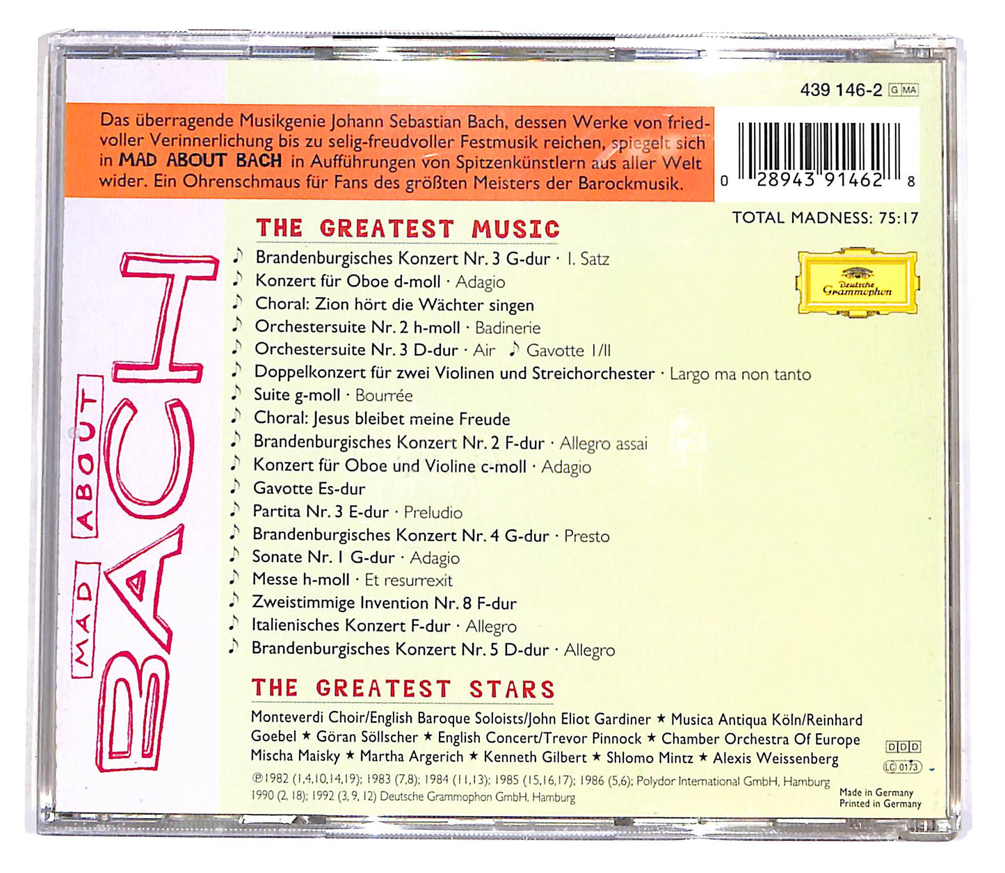 EBOND Johann Sebastian Bach - Mad About Bach CD CD055838