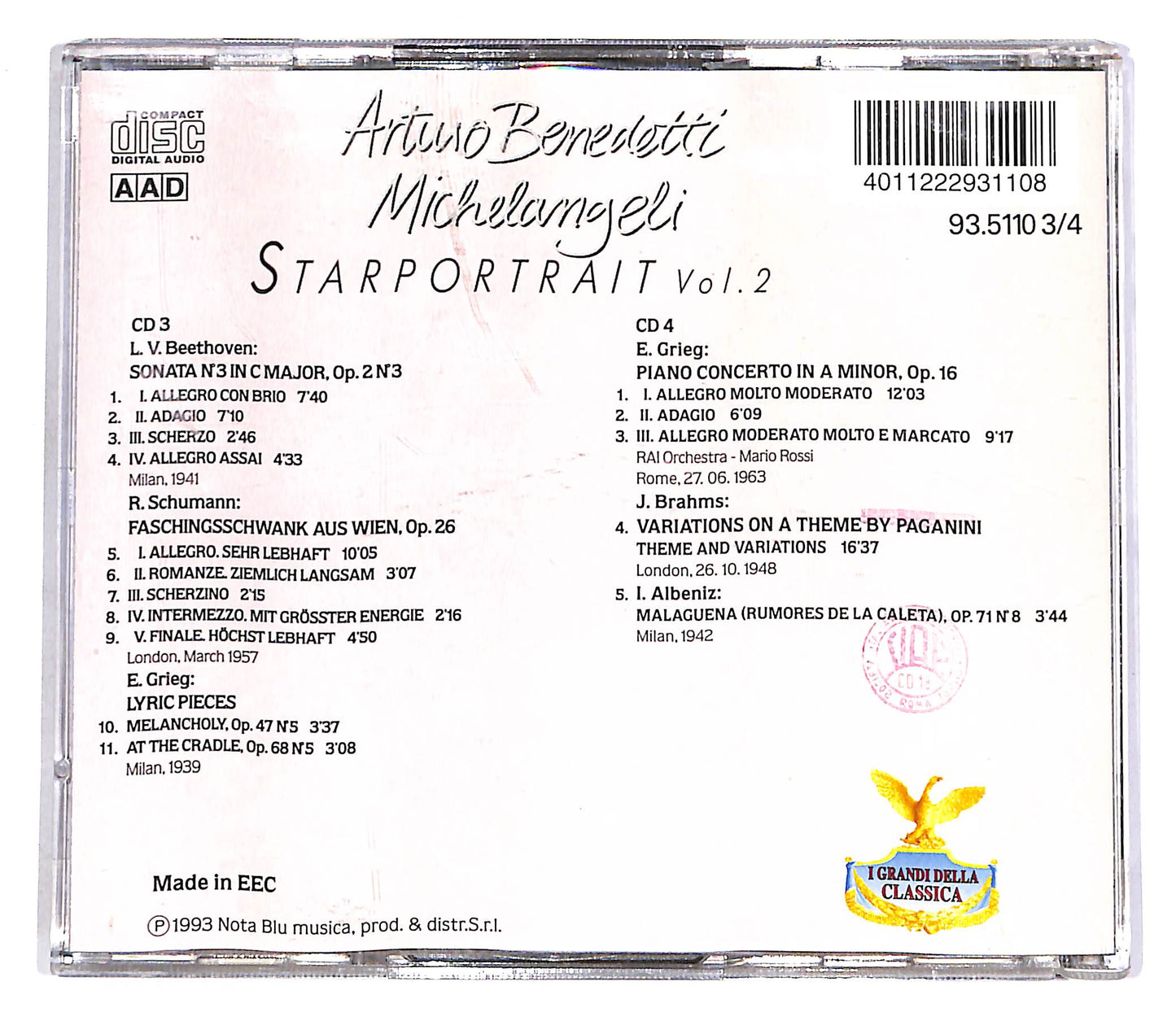 EBOND A. B. Michelangeli - Starportrait Vol.2 (2 dischi) CD CD055910